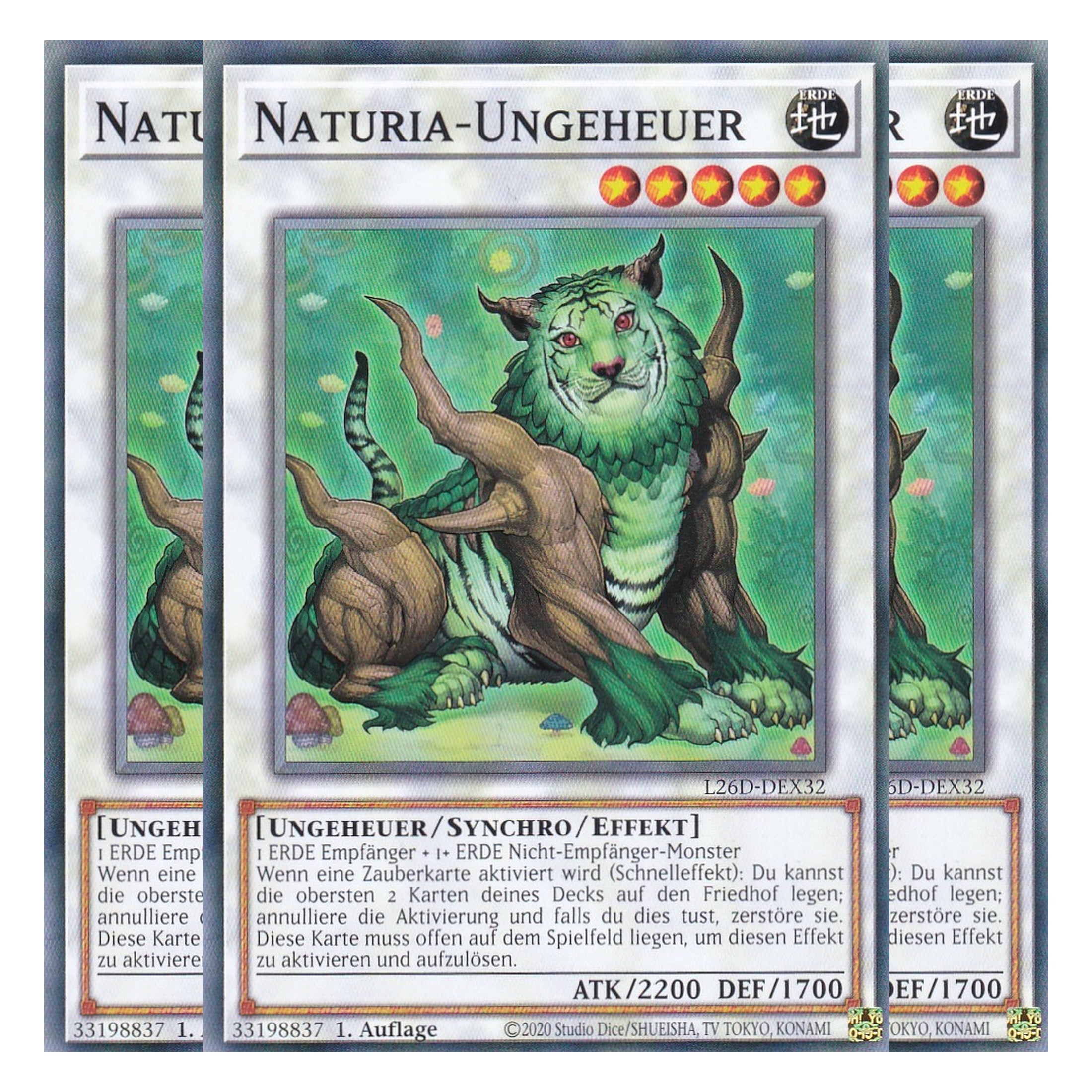 L26D-DEX32 - Naturia-Ungeheuer - Common - Deutsch - 1. Auflage - Legendary Modern Decks 2026 - Playset (3 Kopien) - Yu-Gi-Oh! - mit LMS Trading Fieldcenter Karte