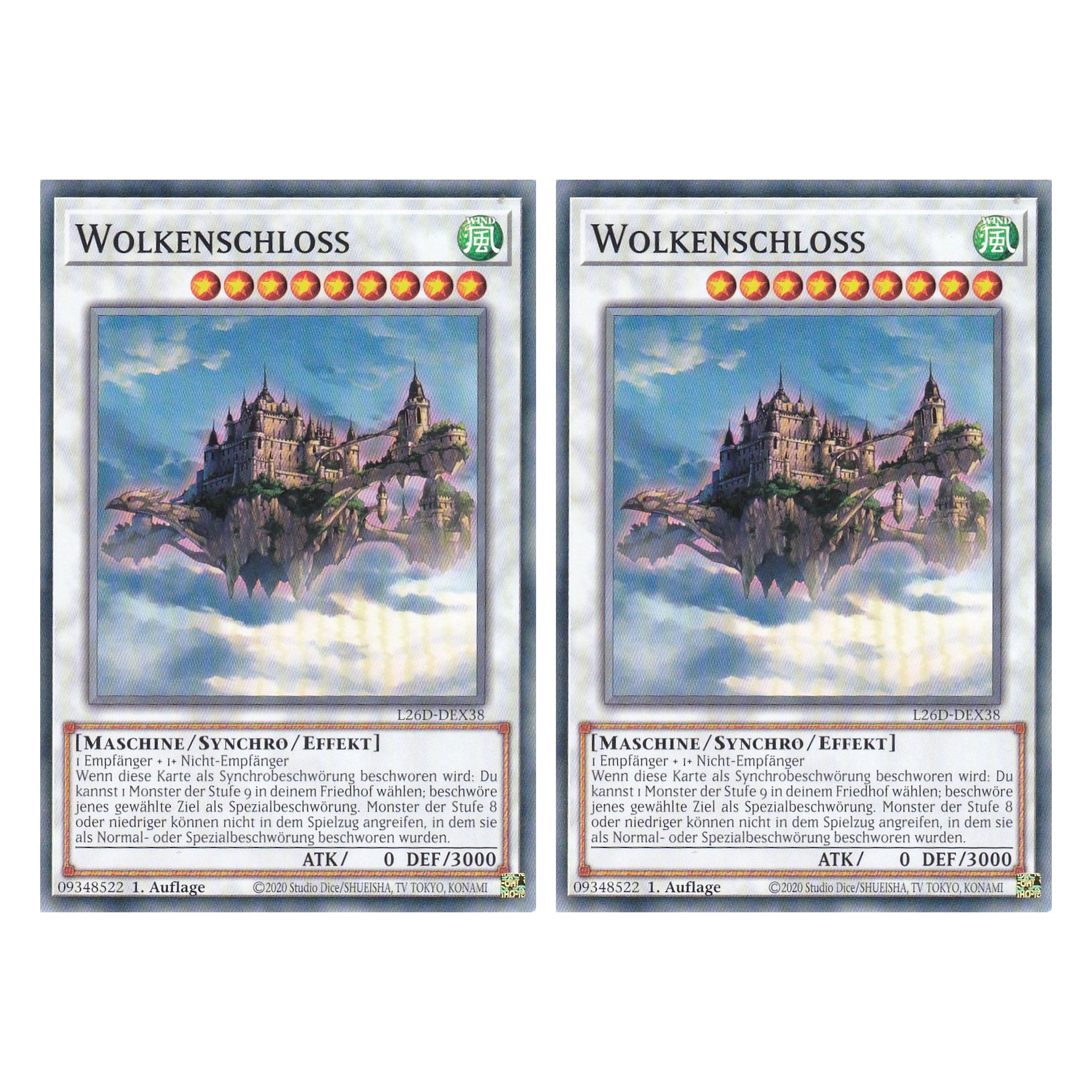 L26D-DEX38 - Wolkenschloss - Common - Deutsch - 1. Auflage - Legendary Modern Decks 2026 - Duo Set (2 Stück) - Yu-Gi-Oh! - mit LMS Trading Fieldcenter Karte