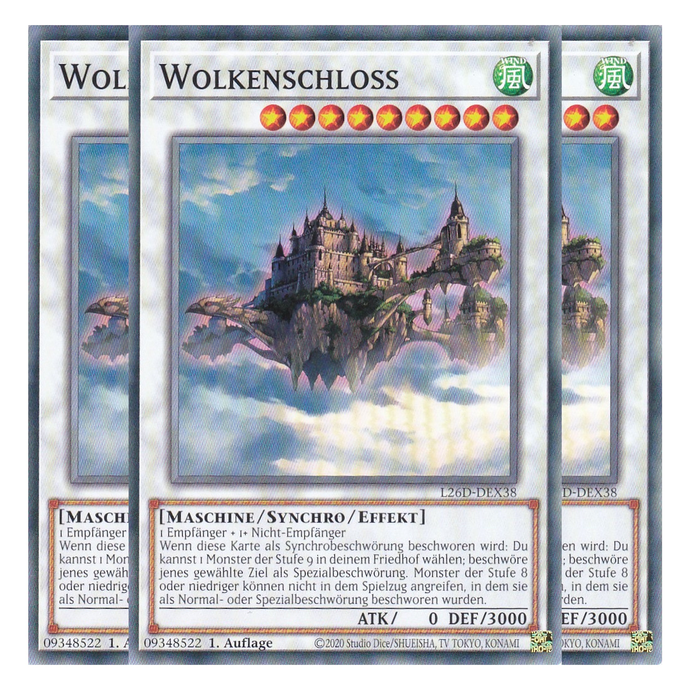 L26D-DEX38 - Wolkenschloss - Common - Deutsch - 1. Auflage - Legendary Modern Decks 2026 - Playset (3 Kopien) - Yu-Gi-Oh! - mit LMS Trading Fieldcenter Karte