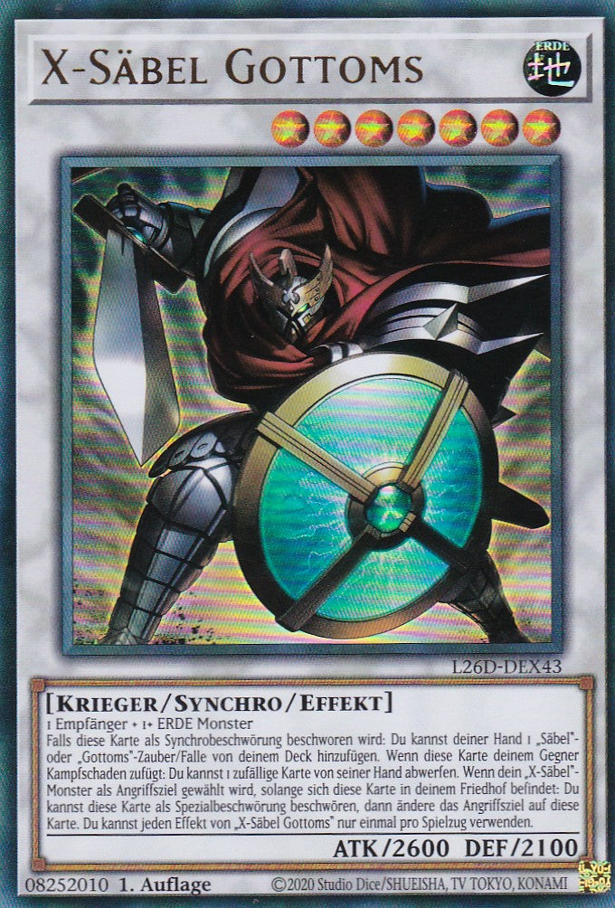 L26D-DEX43 - X-Säbel Gottoms - Ultra Rare - Deutsch - Legendary Modern Decks 2026 - Yu-Gi-Oh! - mit LMS Trading Fieldcenter Karte