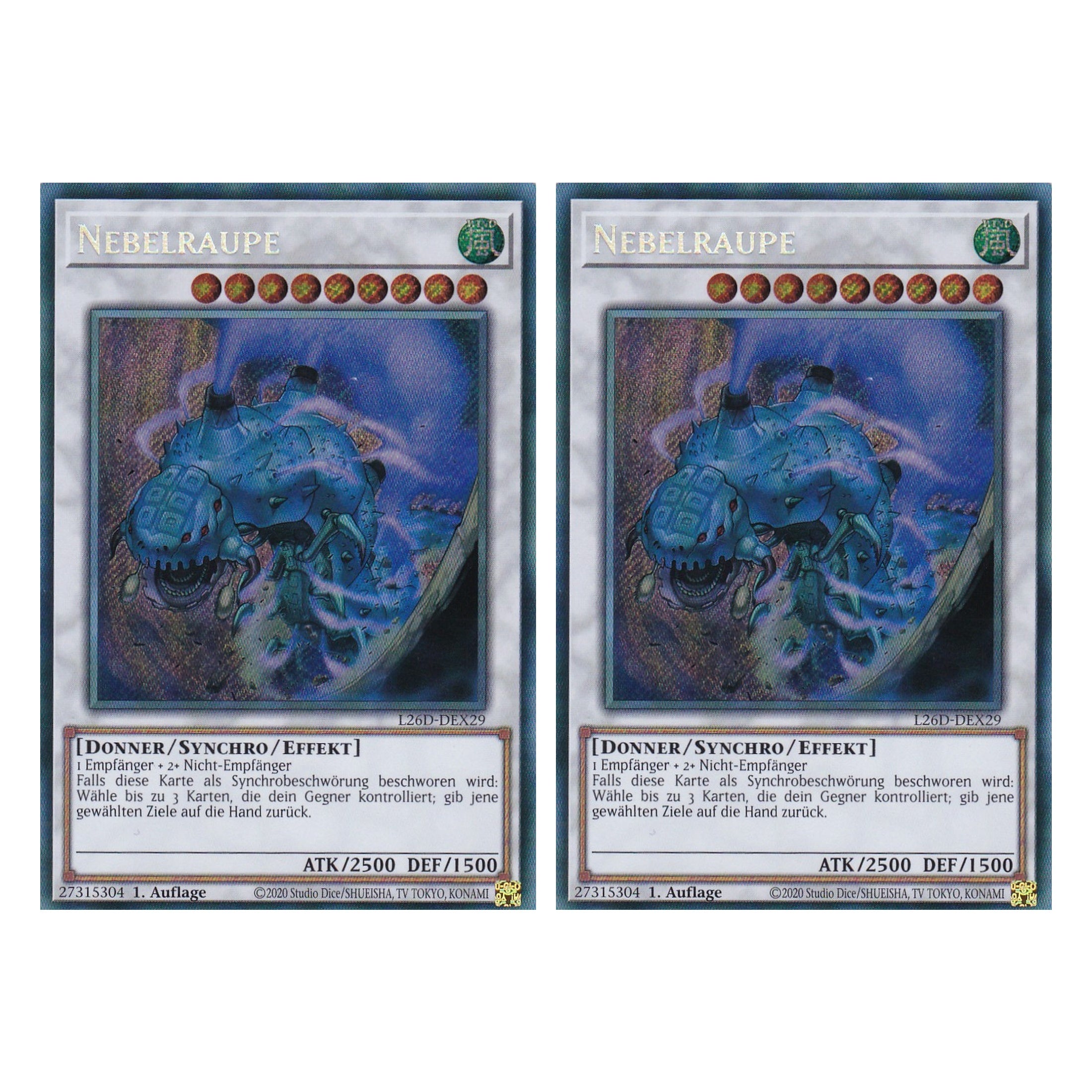 L26D-DEX29 - Nebelraupe - Secret Rare - Deutsch - 1. Auflage - Legendary Modern Decks 2026 - Duo Set (2 Stück) - Yu-Gi-Oh! - mit LMS Trading Fieldcenter Karte