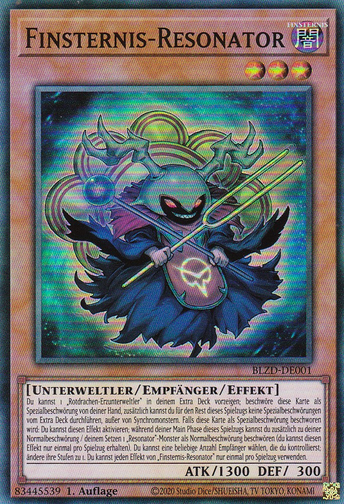 Finsternis-Resonator  - Super Rare - Deutsch - BLZD-DE001 - 1. Auflage - Blazing Dominion - Yu-Gi-Oh!