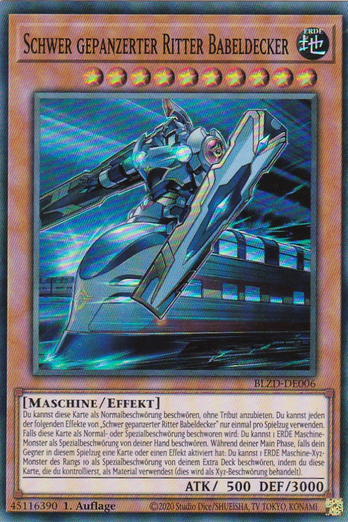 Schwer gepanzerter Ritter Babeldecker  - Super Rare - Deutsch - BLZD-DE006 - 1. Auflage - Blazing Dominion - Yu-Gi-Oh!