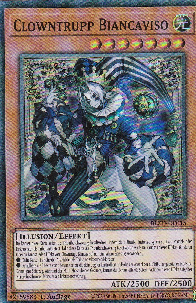 Clowntrupp Biancaviso  - Super Rare - Deutsch - BLZD-DE015 - 1. Auflage - Blazing Dominion - Yu-Gi-Oh!