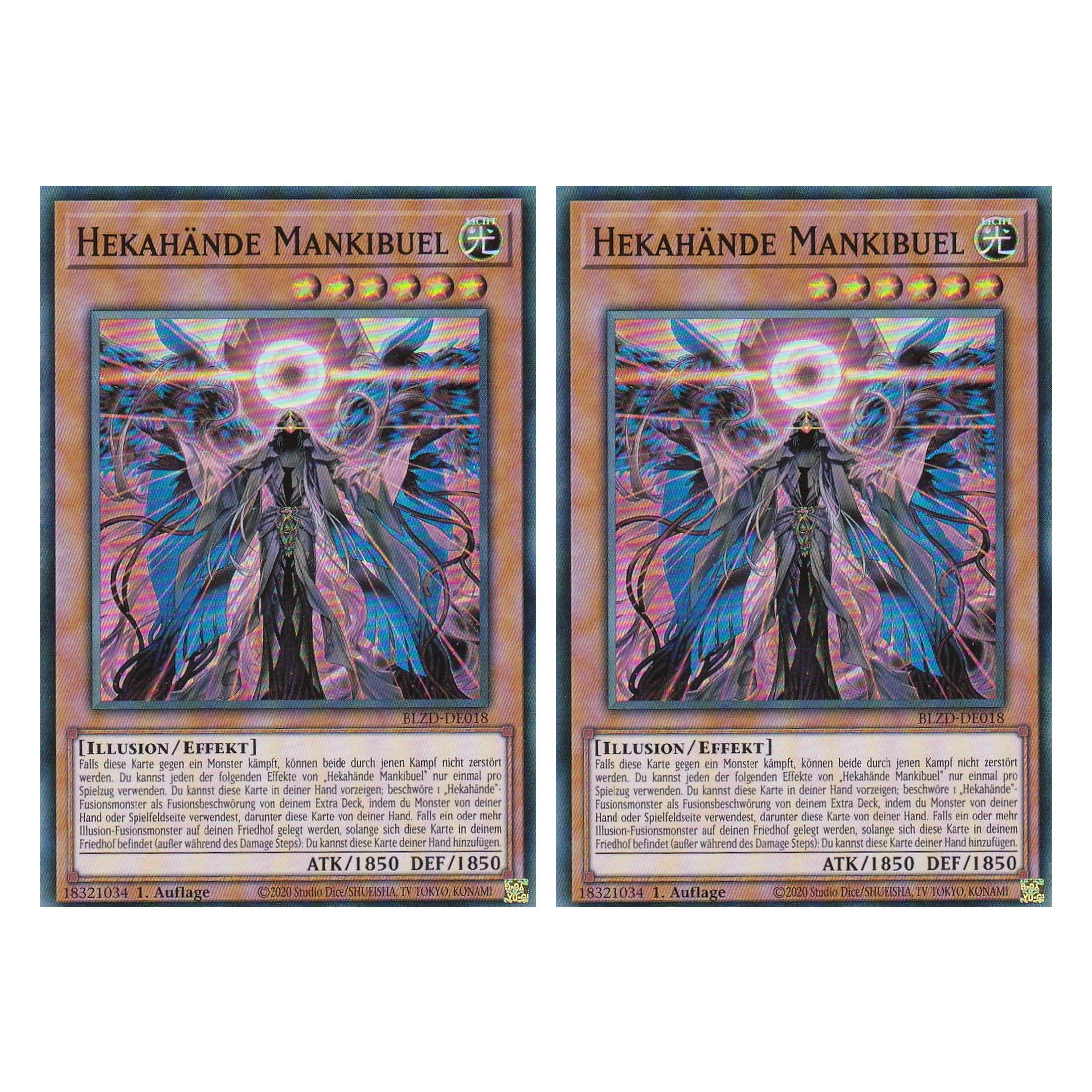 Hekahände Mankibuel  - Super Rare - Deutsch - BLZD-DE018 - 1. Auflage - Blazing Dominion - Duo Set (2 Stück) - Yu-Gi-Oh!