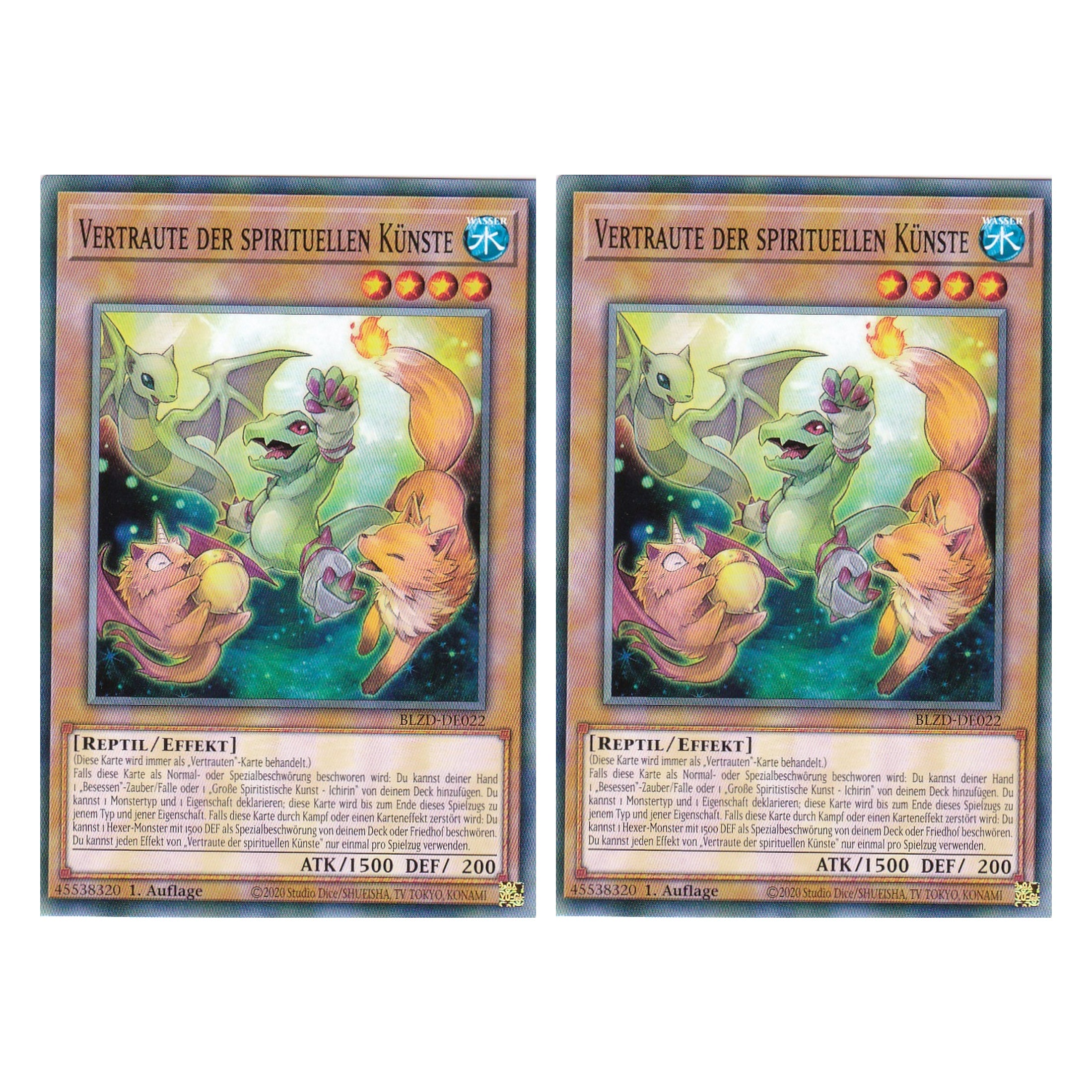 Vertraute der spirituellen Künste  - Common - Deutsch - BLZD-DE022 - 1. Auflage - Blazing Dominion - Duo Set (2 Stück) - Yu-Gi-Oh!