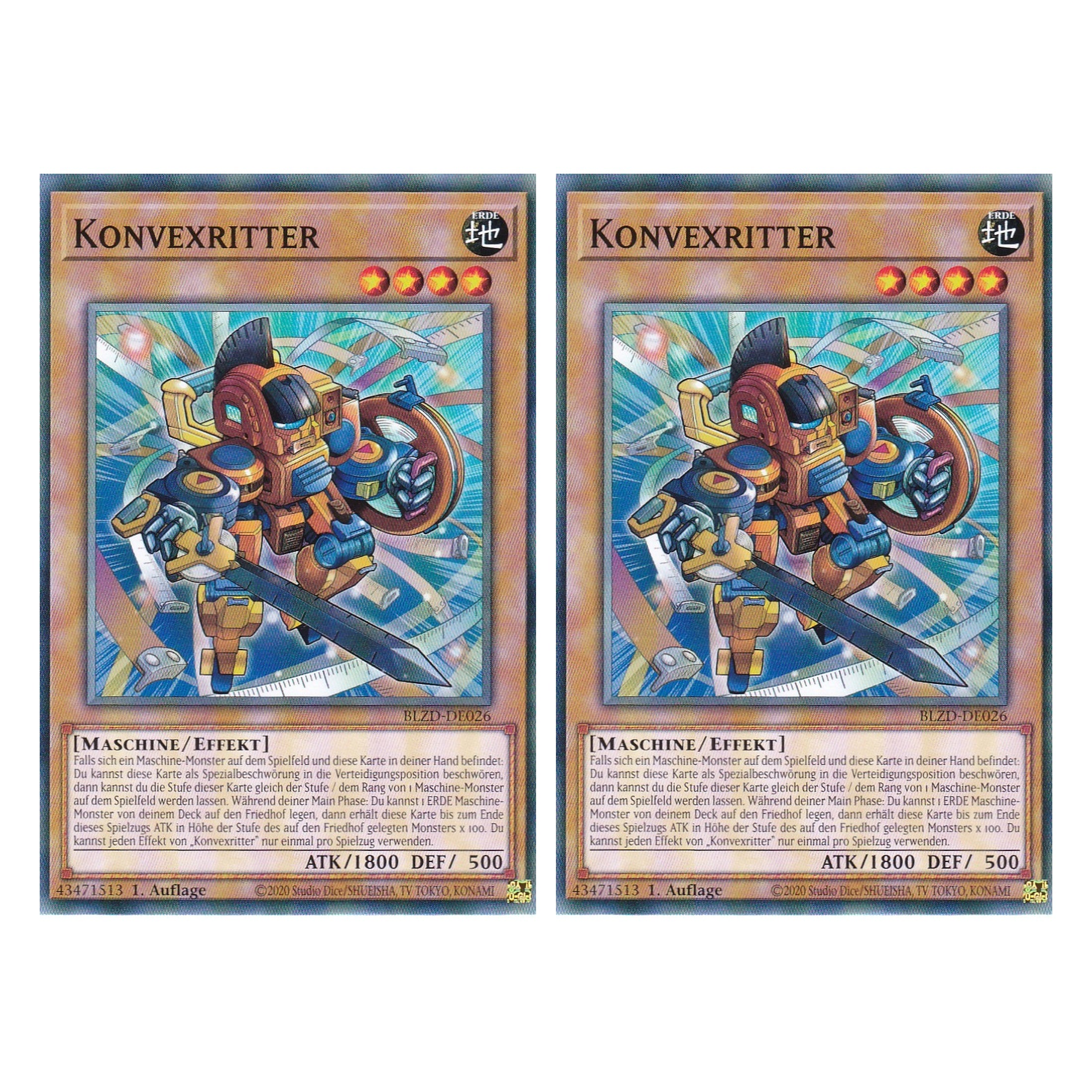 Konvexritter - Common - Deutsch - BLZD-DE026 - 1. Auflage - Blazing Dominion - Duo Set (2 Stück) - Yu-Gi-Oh!