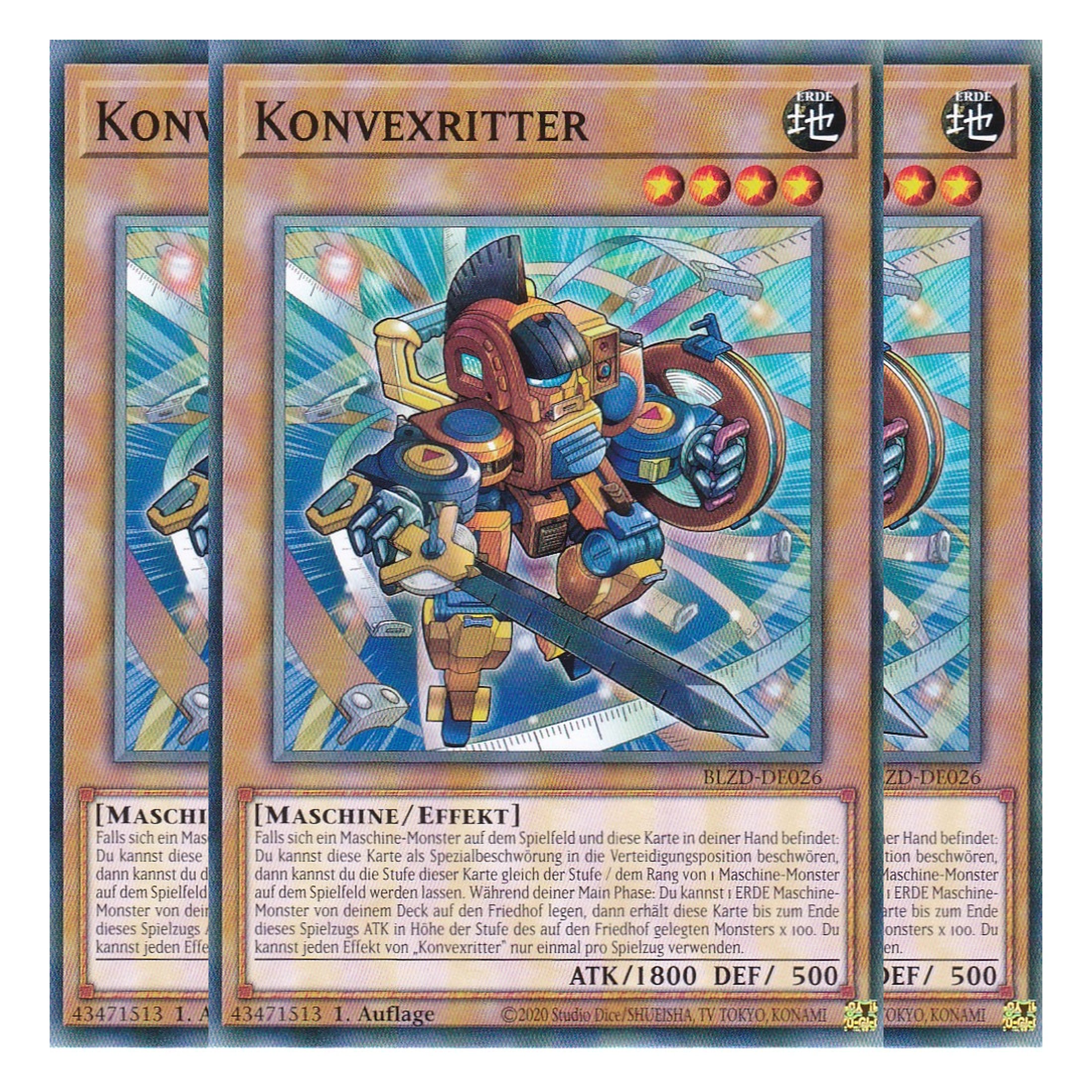 Konvexritter - Common - Deutsch - BLZD-DE026 - 1. Auflage - Blazing Dominion - Playset (3 Kopien) - Yu-Gi-Oh!