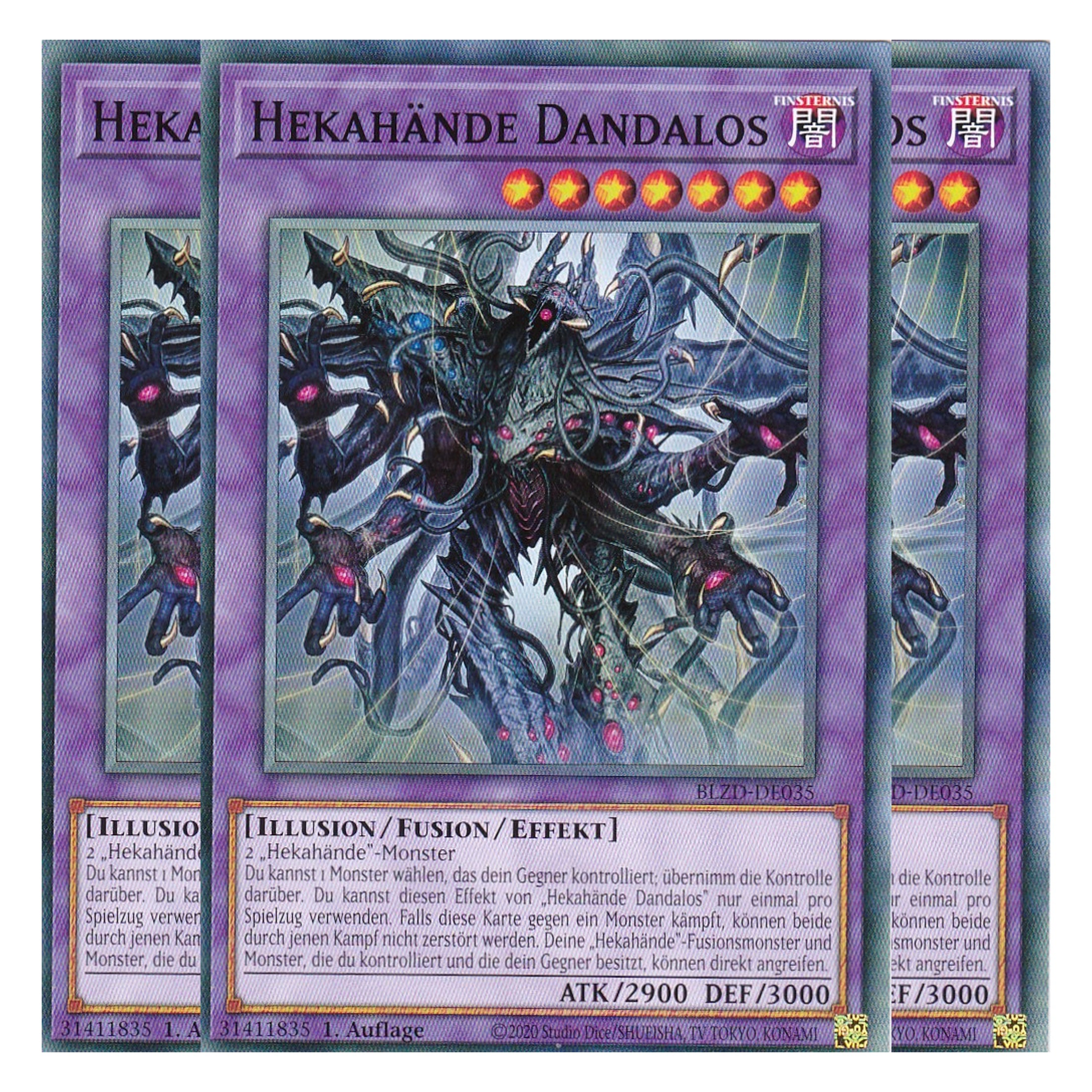 Hekahände Dandalos  - Common - Deutsch - BLZD-DE035 - 1. Auflage - Blazing Dominion - Playset (3 Kopien) - Yu-Gi-Oh!