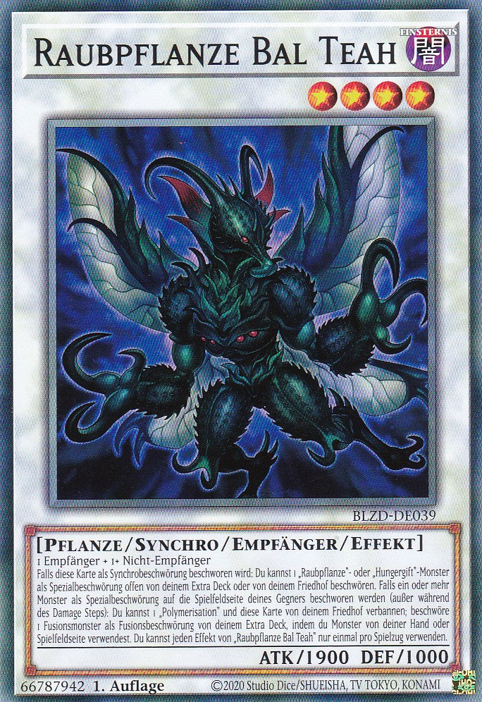 Raubpflanze Bal Teah  - Common - Deutsch - BLZD-DE039 - 1. Auflage - Blazing Dominion - Yu-Gi-Oh!