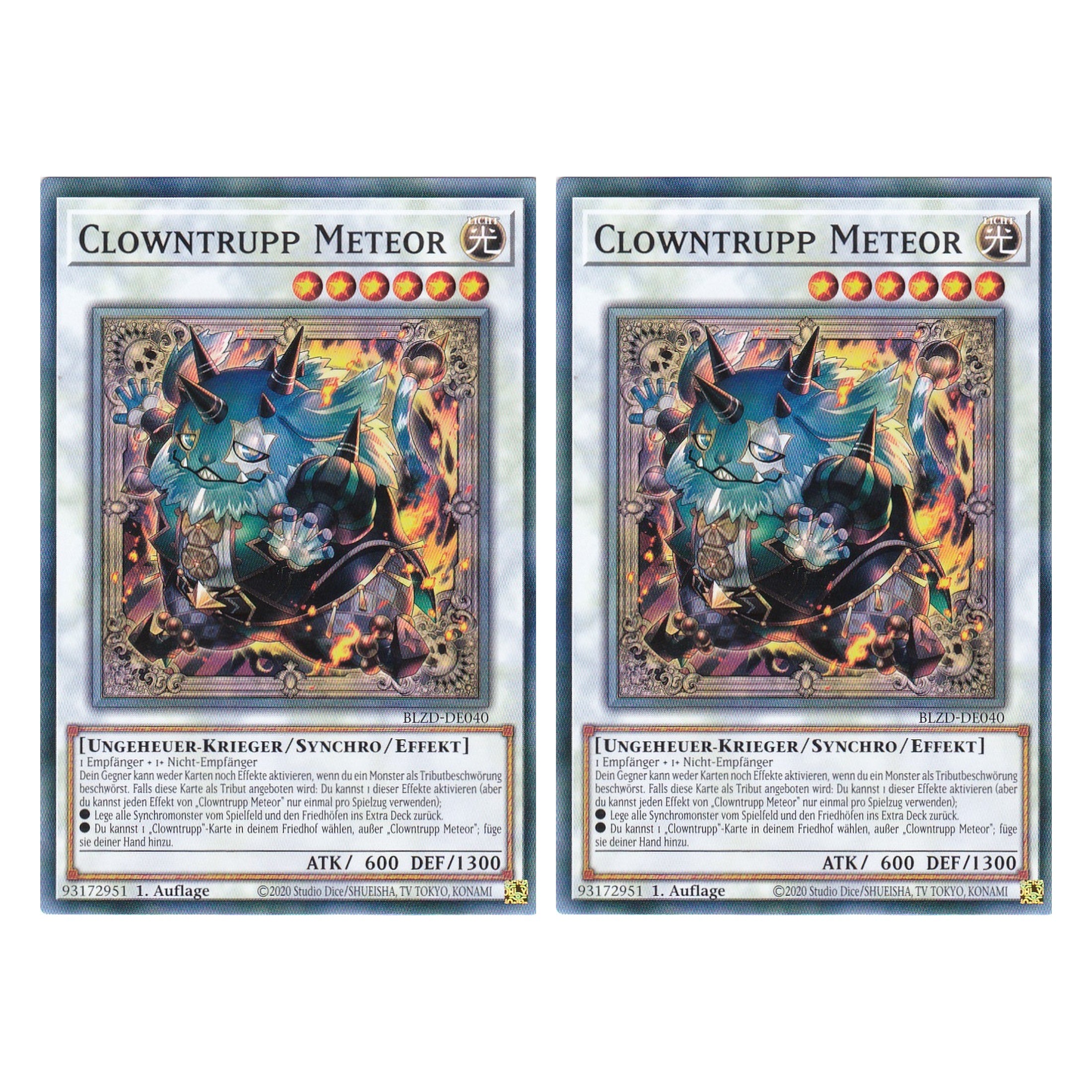 Clowntrupp Meteor  - Common - Deutsch - BLZD-DE040 - 1. Auflage - Blazing Dominion - Duo Set (2 Stück) - Yu-Gi-Oh!