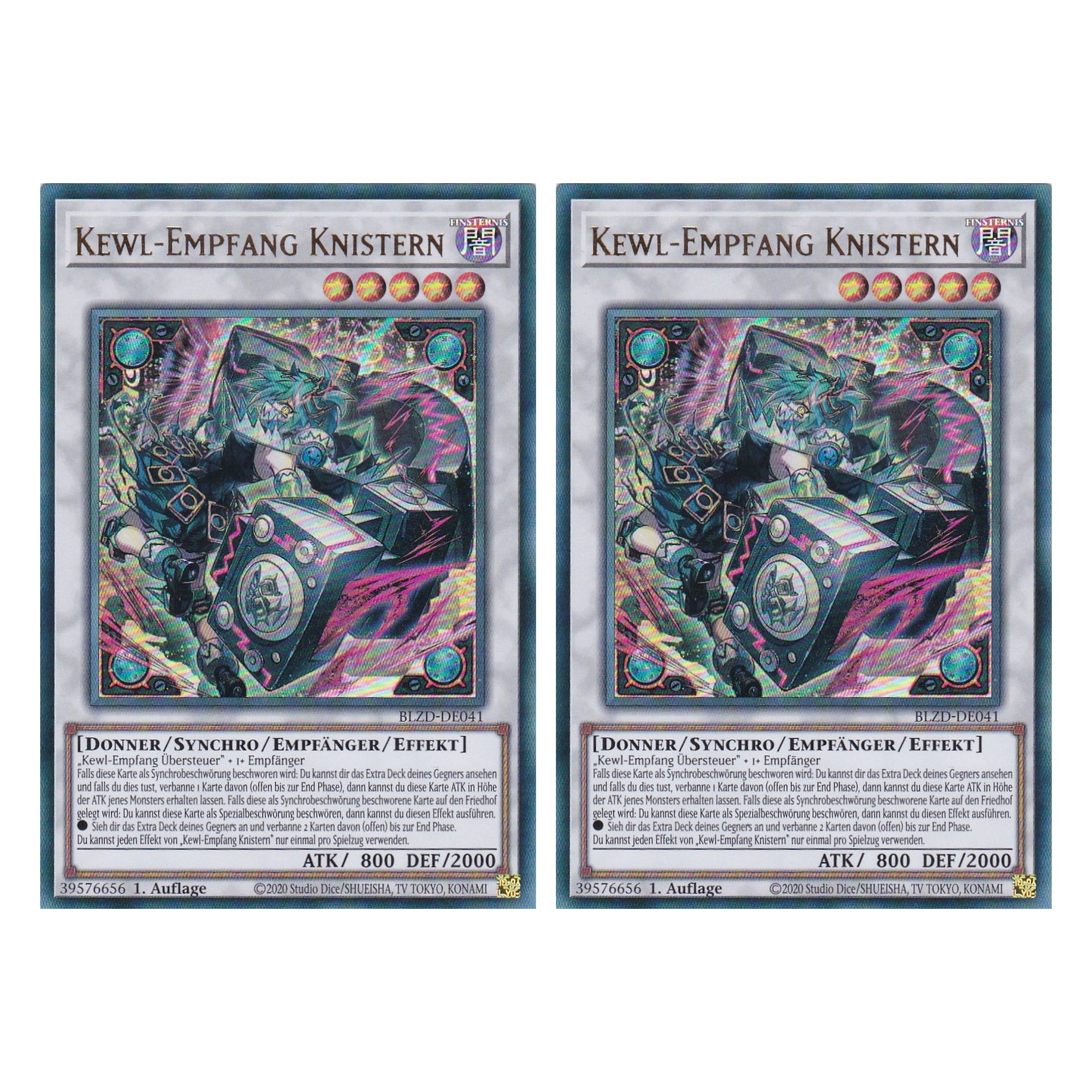 Kewl-Empfang Knistern  - Ultra Rare - Deutsch - BLZD-DE041 - 1. Auflage - Blazing Dominion - Duo Set (2 Stück) - Yu-Gi-Oh!