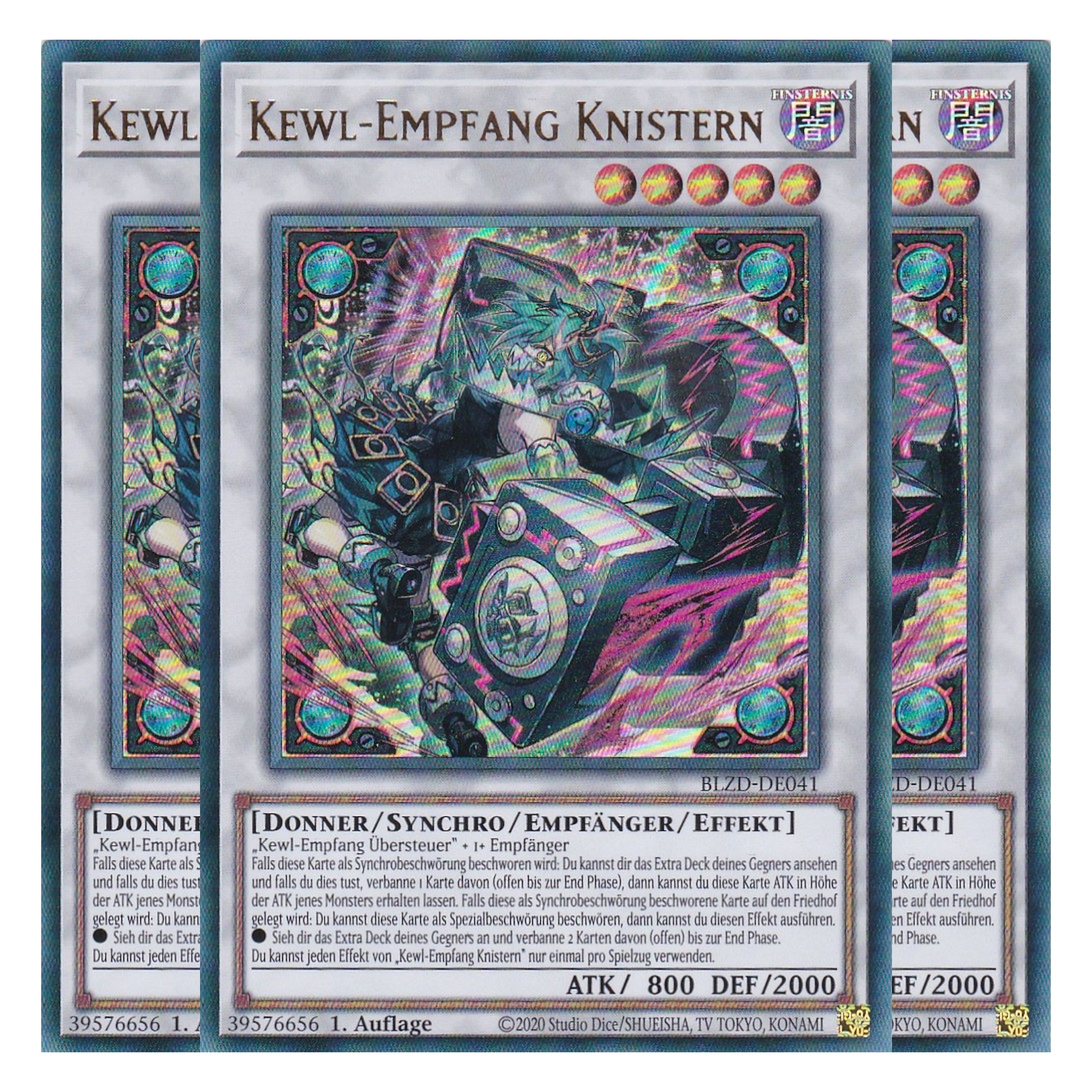 Kewl-Empfang Knistern  - Ultra Rare - Deutsch - BLZD-DE041 - 1. Auflage - Blazing Dominion - Playset (3 Kopien) - Yu-Gi-Oh!