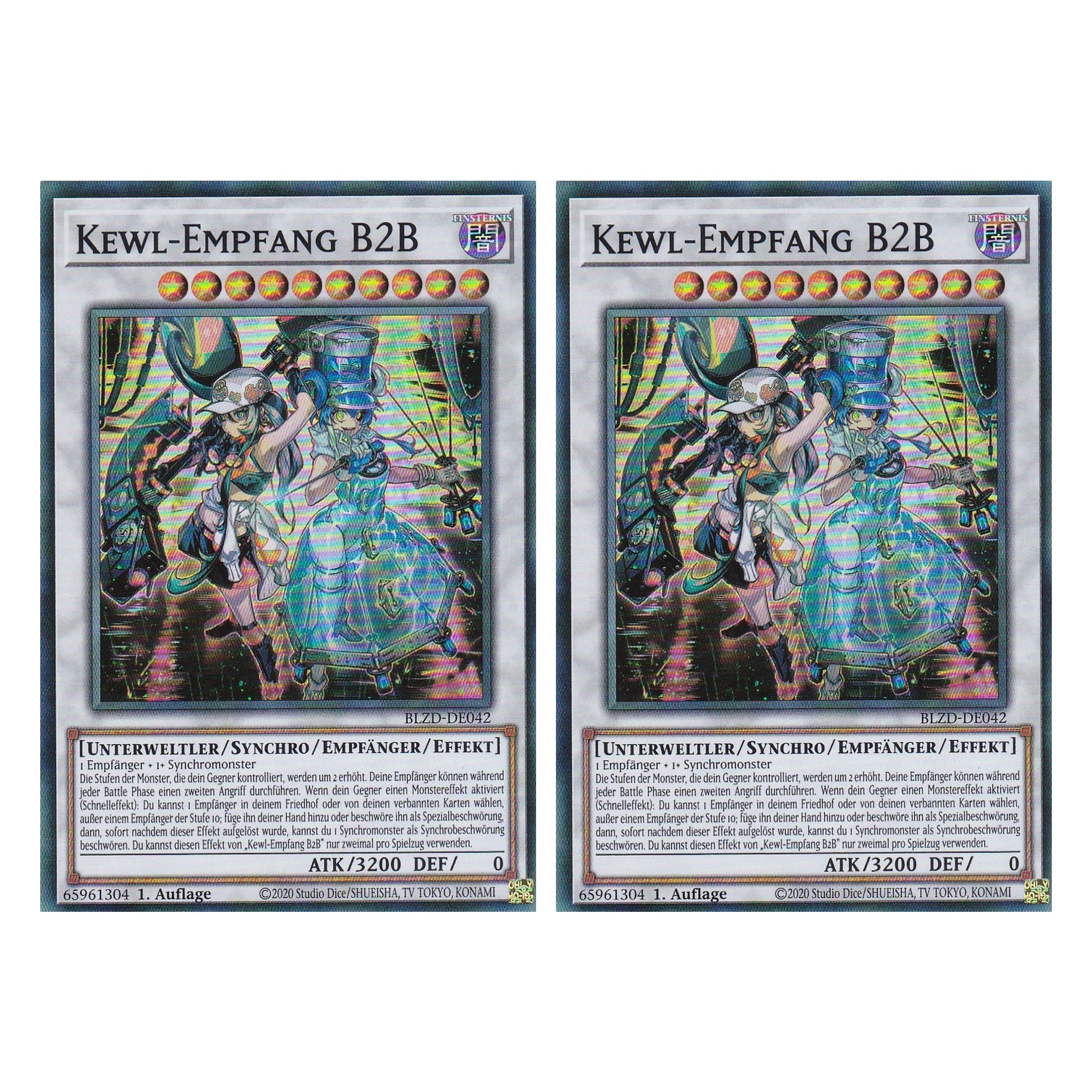 Kewl-Empfang B2B  - Super Rare - Deutsch - BLZD-DE042 - 1. Auflage - Blazing Dominion - Duo Set (2 Stück) - Yu-Gi-Oh!