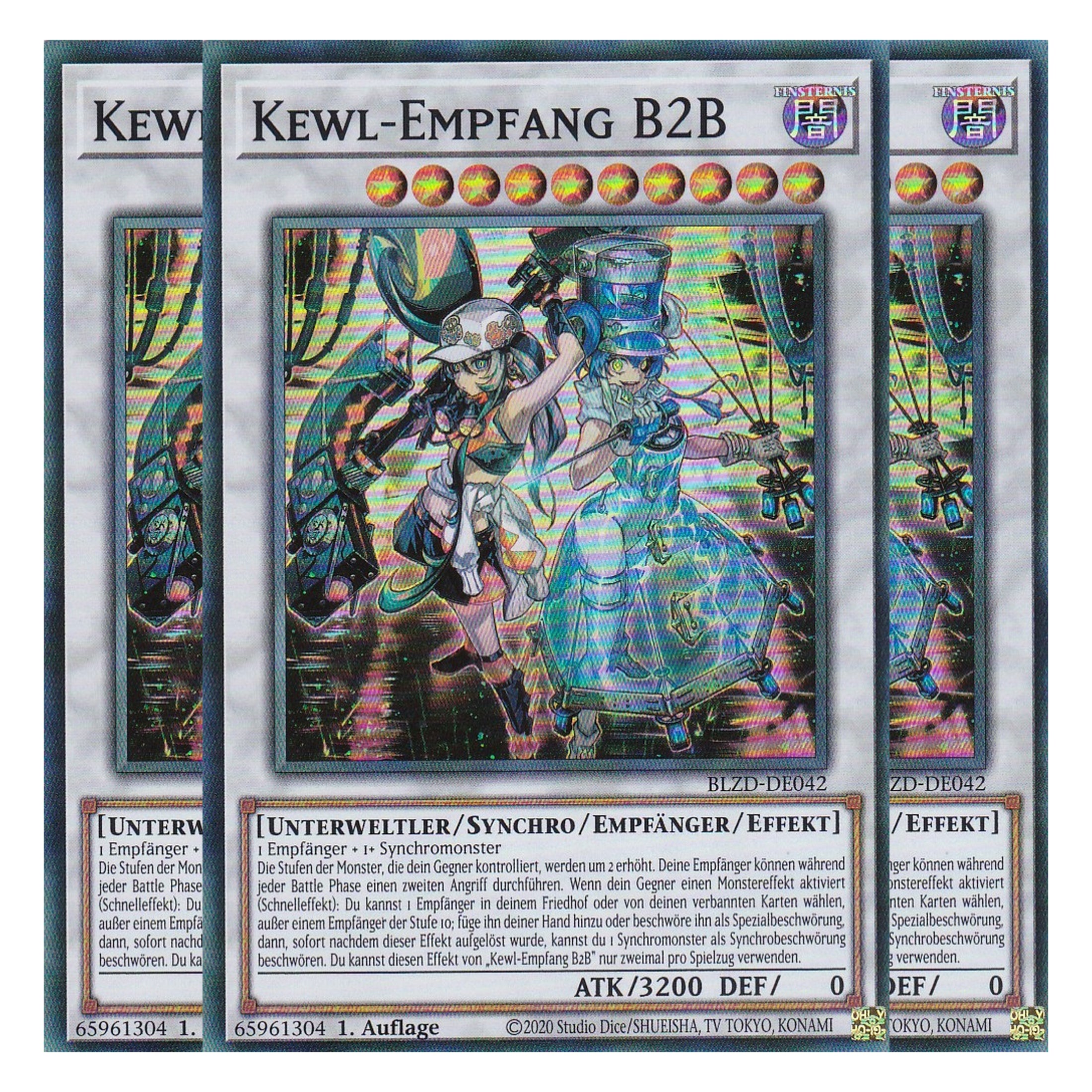 Kewl-Empfang B2B  - Super Rare - Deutsch - BLZD-DE042 - 1. Auflage - Blazing Dominion - Playset (3 Kopien) - Yu-Gi-Oh!