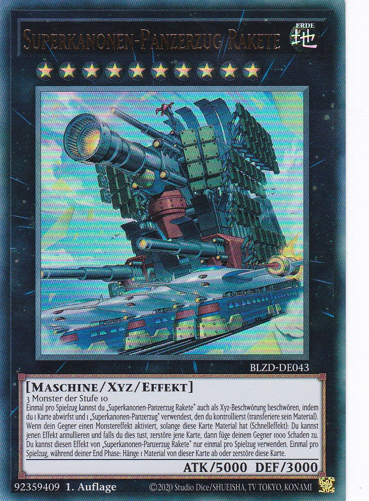 Superkanonen-Panzerzug Rakete  - Ultra Rare - Deutsch - BLZD-DE043 - 1. Auflage - Blazing Dominion - Yu-Gi-Oh!