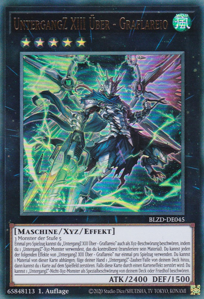 UntergangZ XIII Über - Graflareio  - Ultra Rare - Deutsch - BLZD-DE045 - 1. Auflage - Blazing Dominion - Yu-Gi-Oh!
