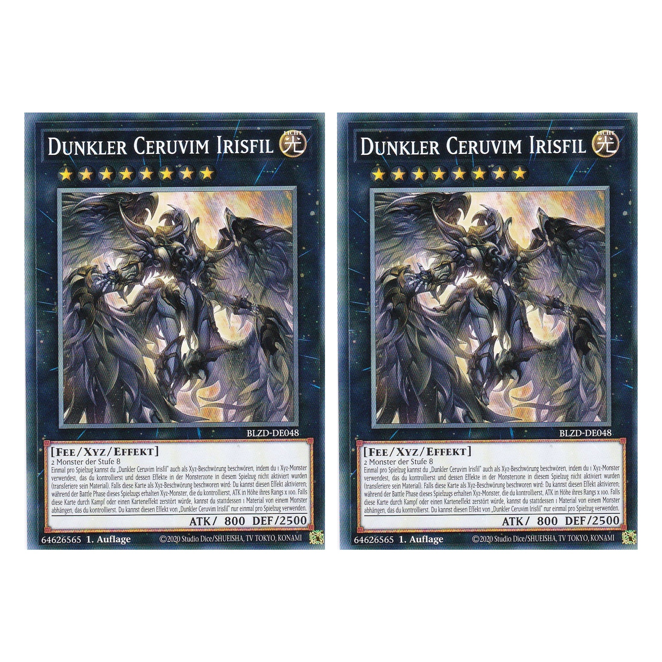 Dunkler Ceruvim Irisfil  - Common - Deutsch - BLZD-DE048 - 1. Auflage - Blazing Dominion - Duo Set (2 Stück) - Yu-Gi-Oh!