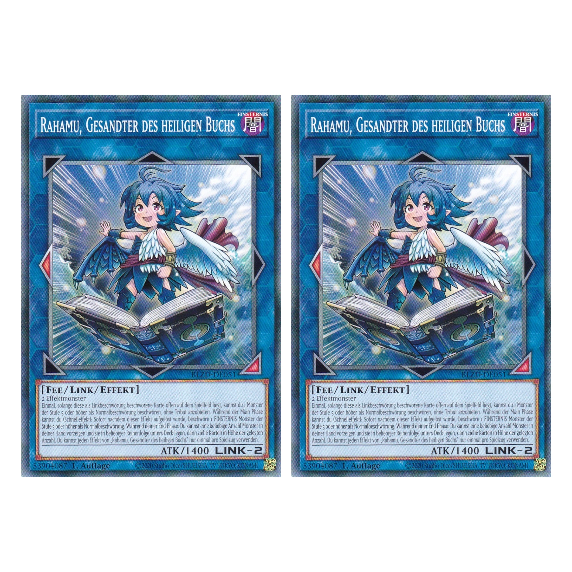 Rahamu, Gesandter des heiligen Buchs  - Common - Deutsch - BLZD-DE051 - 1. Auflage - Blazing Dominion - Duo Set (2 Stück) - Yu-Gi-Oh!