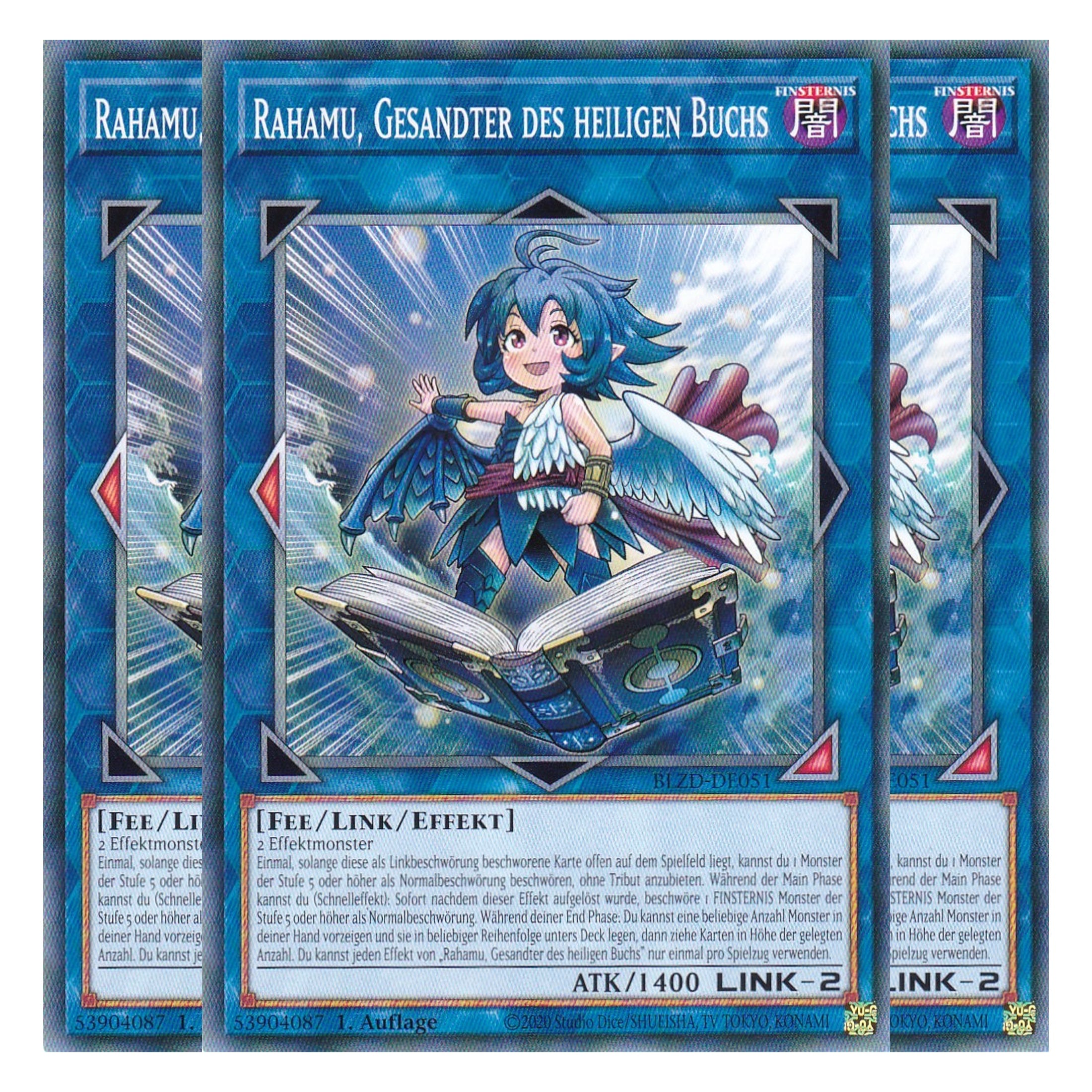 Rahamu, Gesandter des heiligen Buchs  - Common - Deutsch - BLZD-DE051 - 1. Auflage - Blazing Dominion - Playset (3 Kopien) - Yu-Gi-Oh!