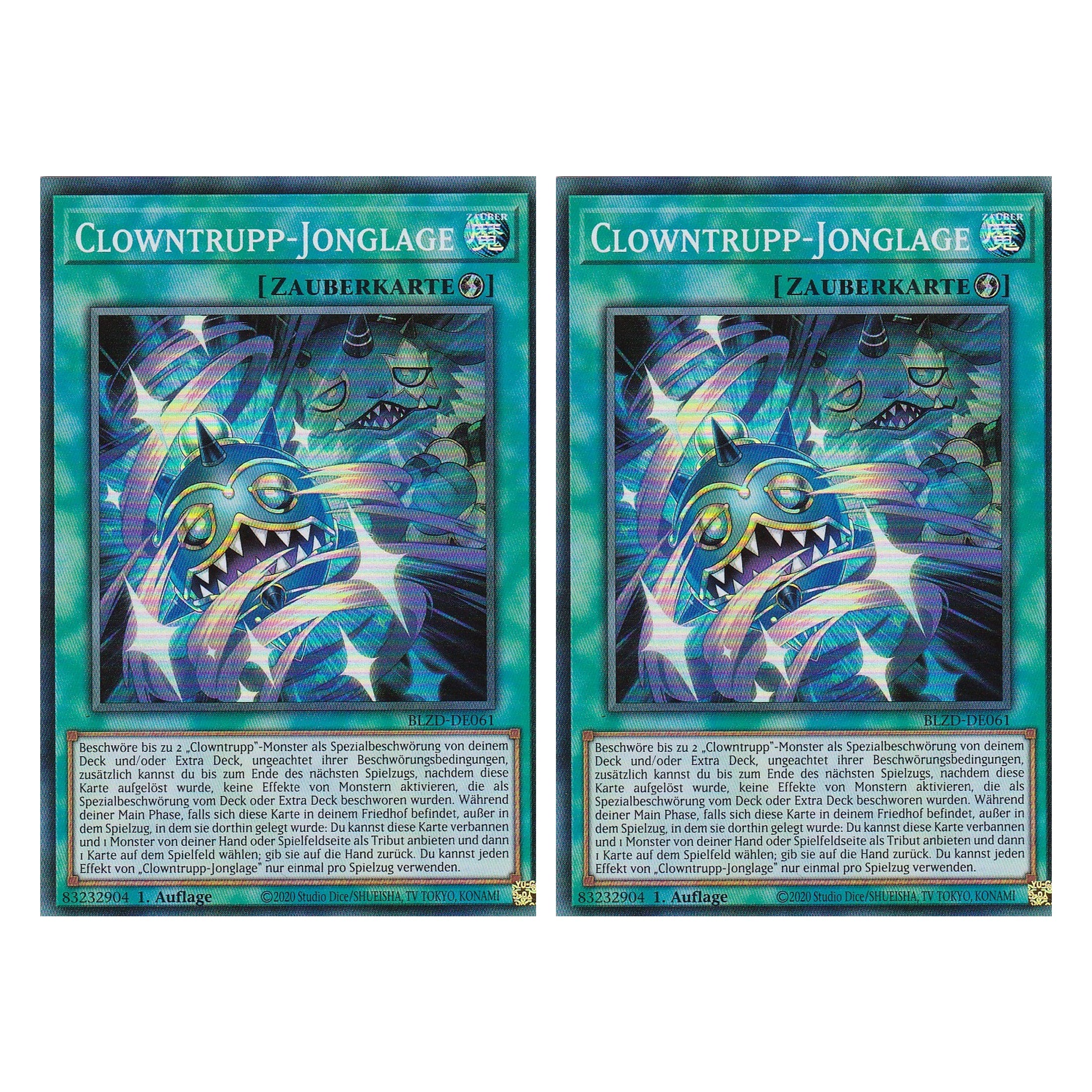 Clowntrupp-Jonglage  - Super Rare - Deutsch - BLZD-DE061 - 1. Auflage - Blazing Dominion - Duo Set (2 Stück) - Yu-Gi-Oh!
