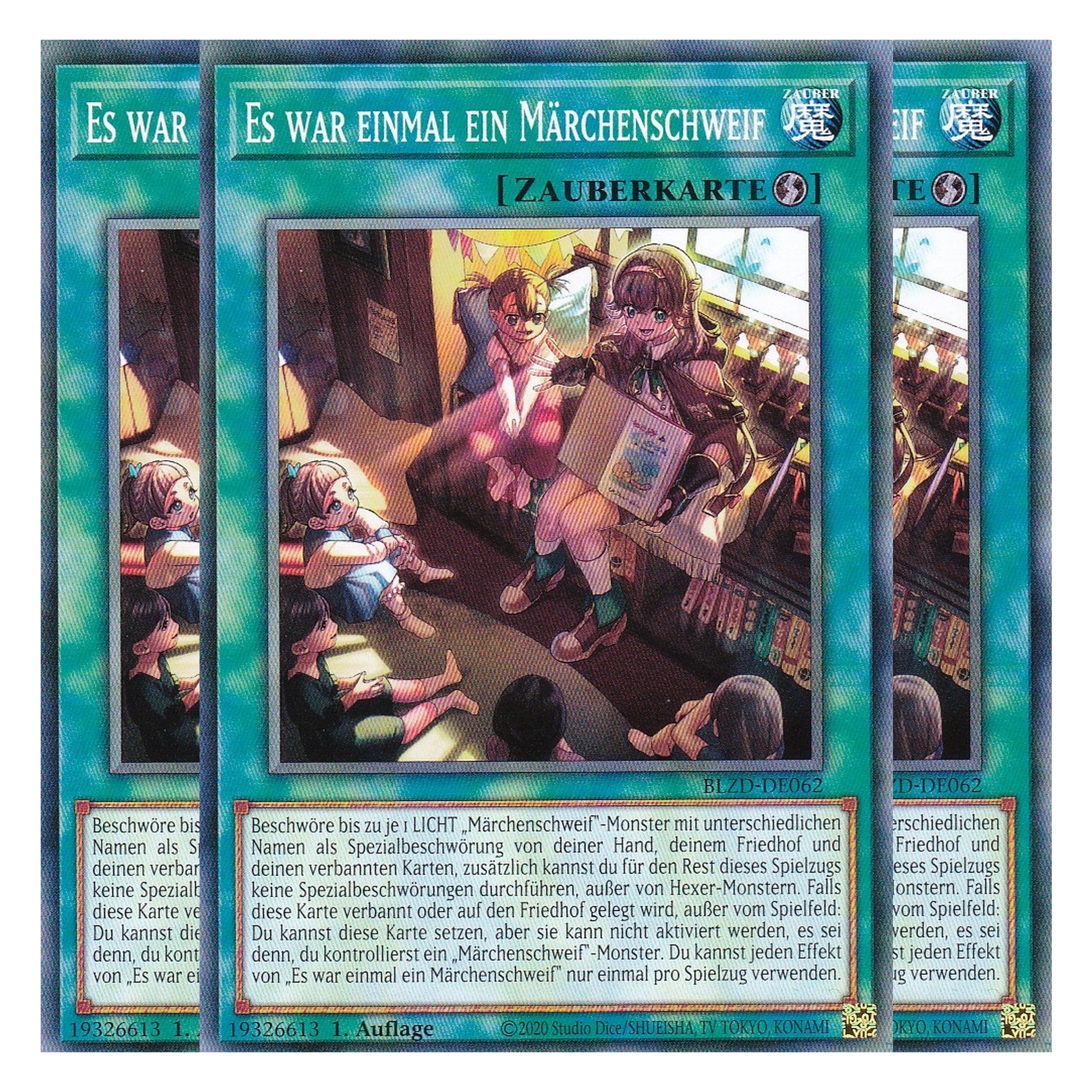 Es war einmal ein Märchenschweif  - Common - Deutsch - BLZD-DE062 - 1. Auflage - Blazing Dominion - Playset (3 Kopien) - Yu-Gi-Oh!