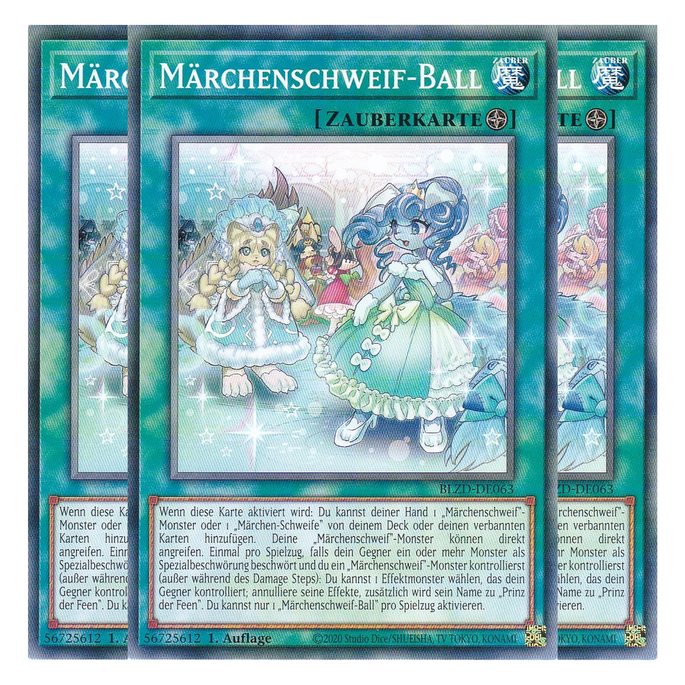 Märchenschweif-Ball  - Common - Deutsch - BLZD-DE063 - 1. Auflage - Blazing Dominion - Playset (3 Kopien) - Yu-Gi-Oh!