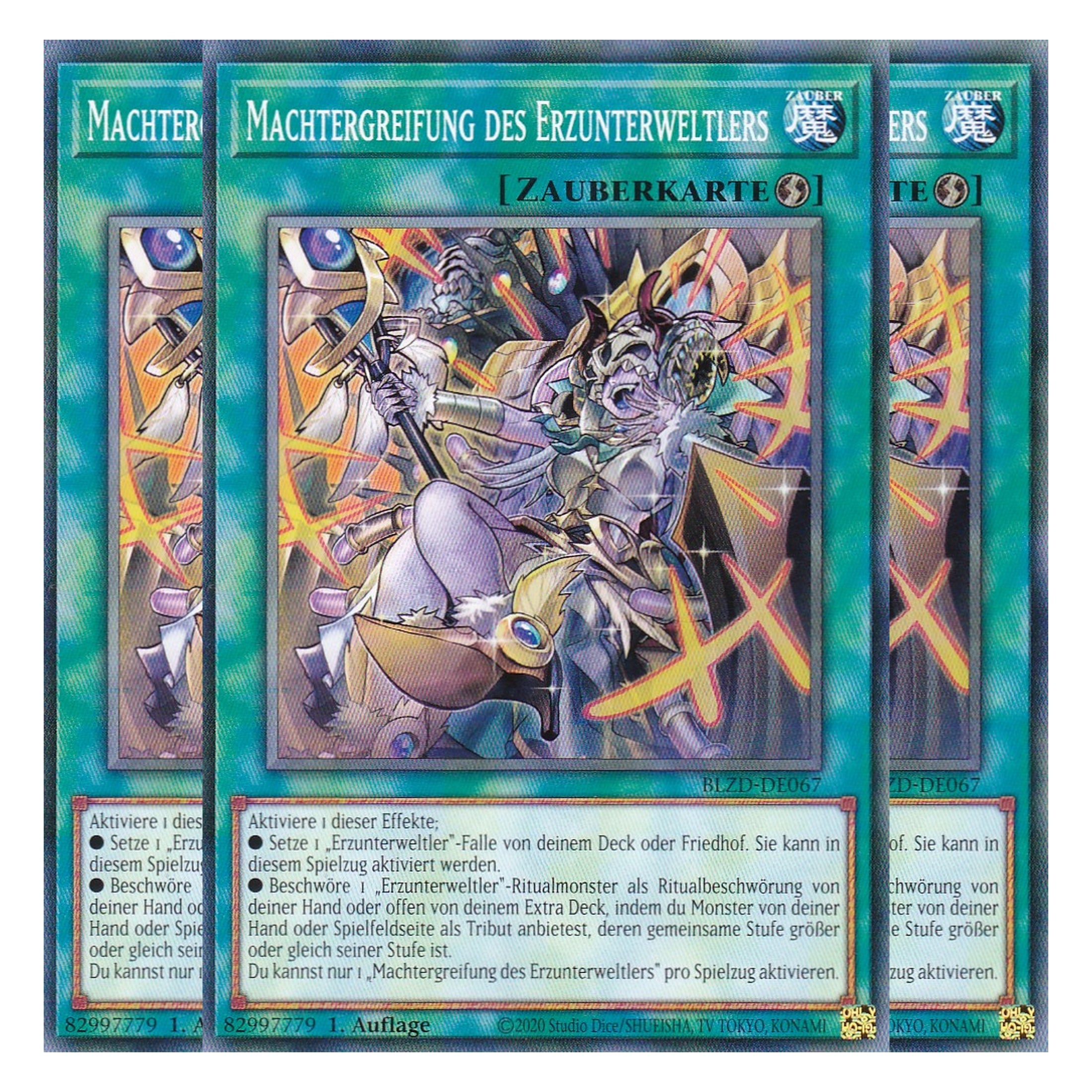 Machtergreifung des Erzunterweltlers  - Common - Deutsch - BLZD-DE067 - 1. Auflage - Blazing Dominion - Playset (3 Kopien) - Yu-Gi-Oh!