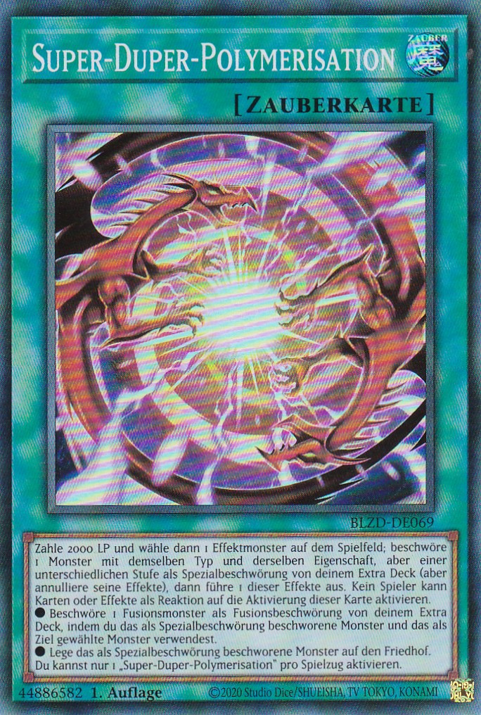 Super-Duper-Polymerisation  - Super Rare - Deutsch - BLZD-DE069 - 1. Auflage - Blazing Dominion - Yu-Gi-Oh!