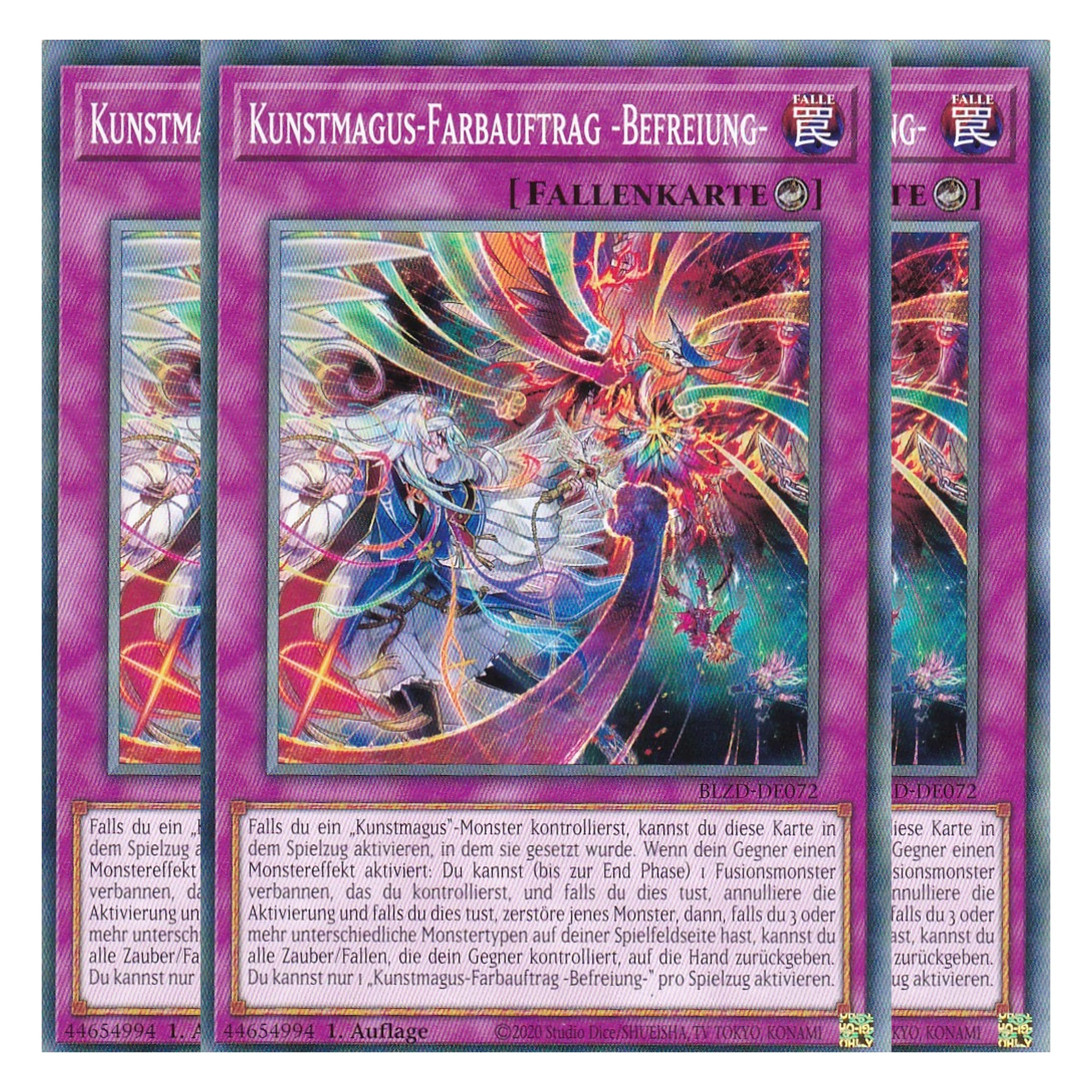 Kunstmagus-Farbauftrag -Befreiung-  - Common - Deutsch - BLZD-DE072 - 1. Auflage - Blazing Dominion - Playset (3 Kopien) - Yu-Gi-Oh!