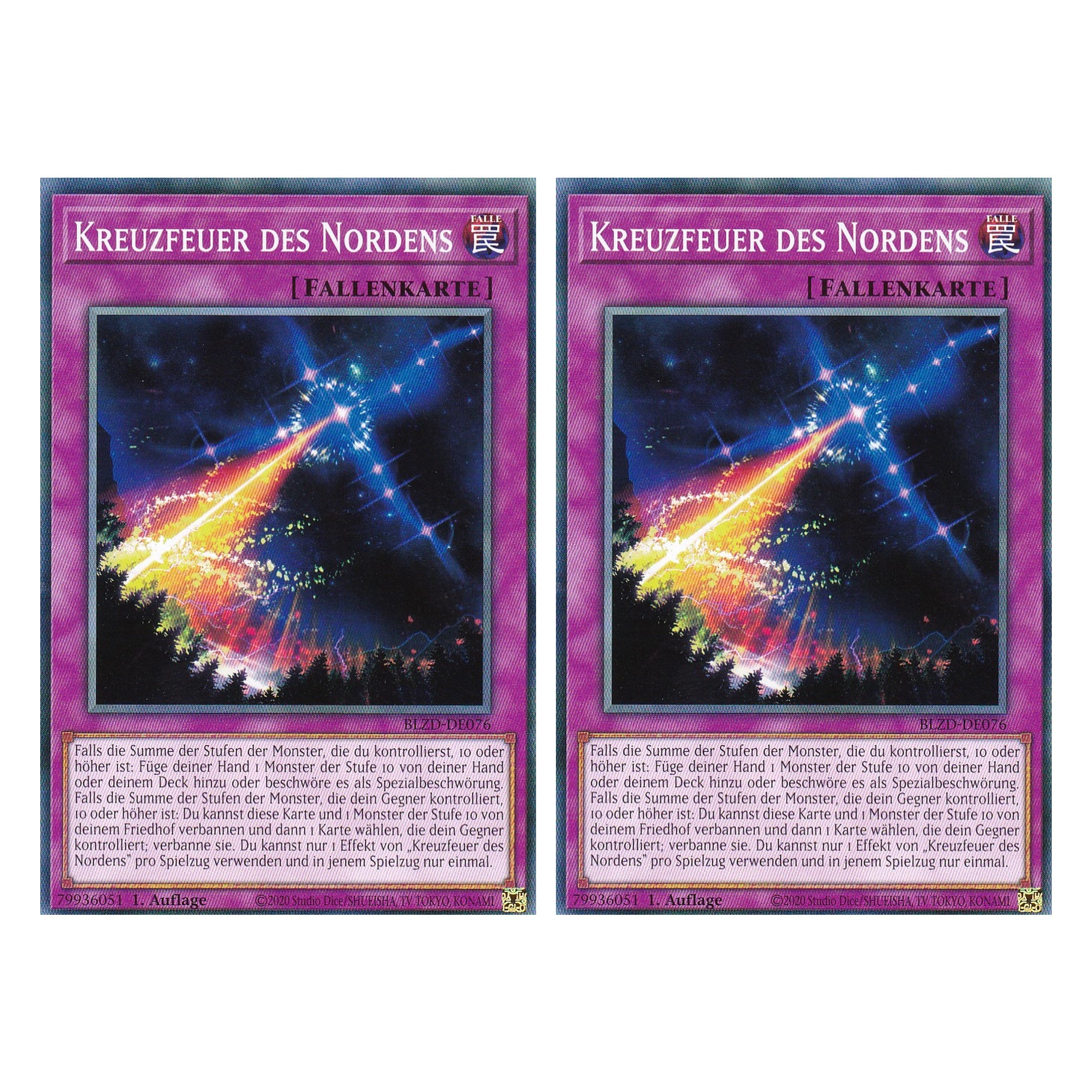 Kreuzfeuer des Nordens  - Common - Deutsch - BLZD-DE076 - 1. Auflage - Blazing Dominion - Duo Set (2 Stück) - Yu-Gi-Oh!
