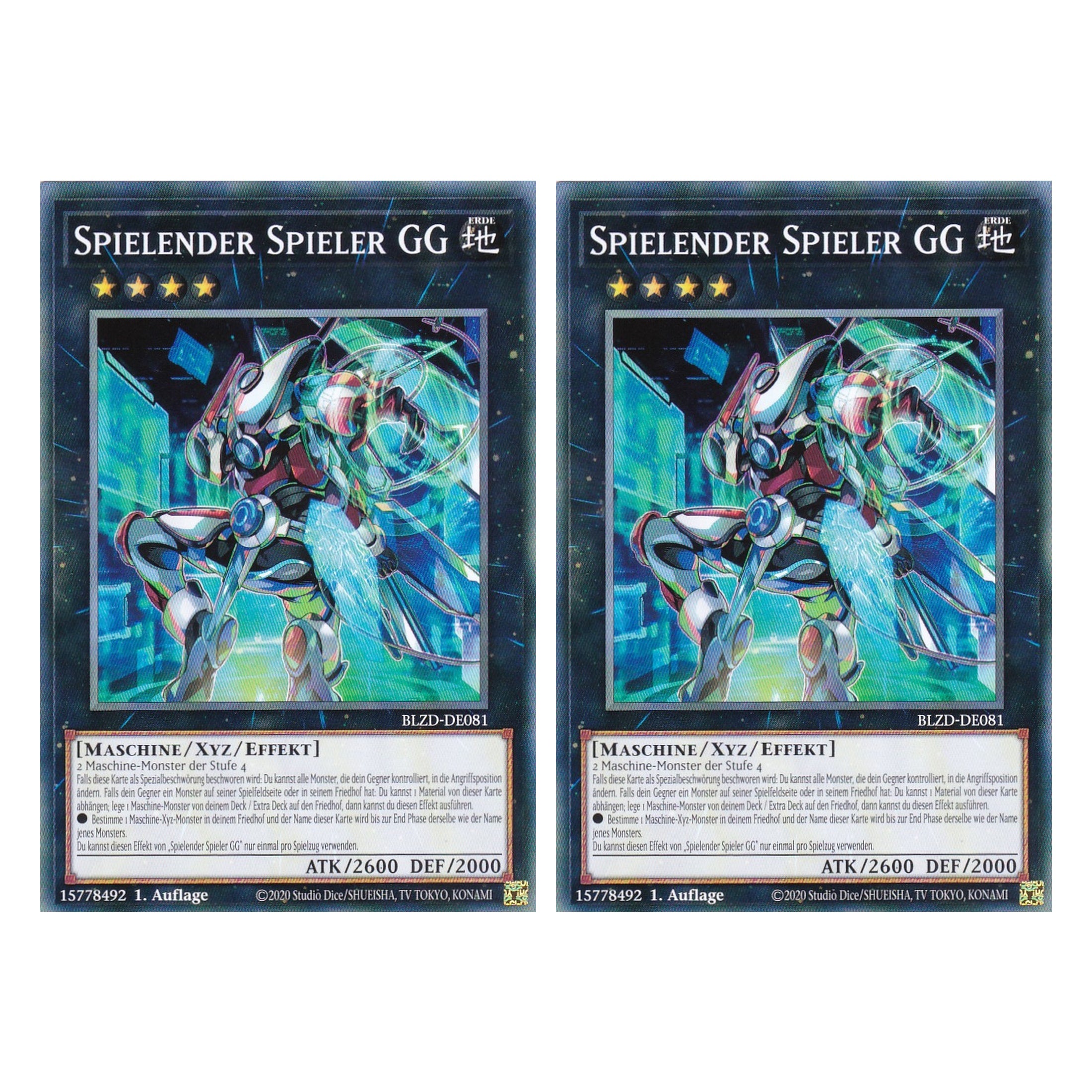 Spielender Spieler GG  - Common - Deutsch - BLZD-DE081 - 1. Auflage - Blazing Dominion - Duo Set (2 Stück) - Yu-Gi-Oh!