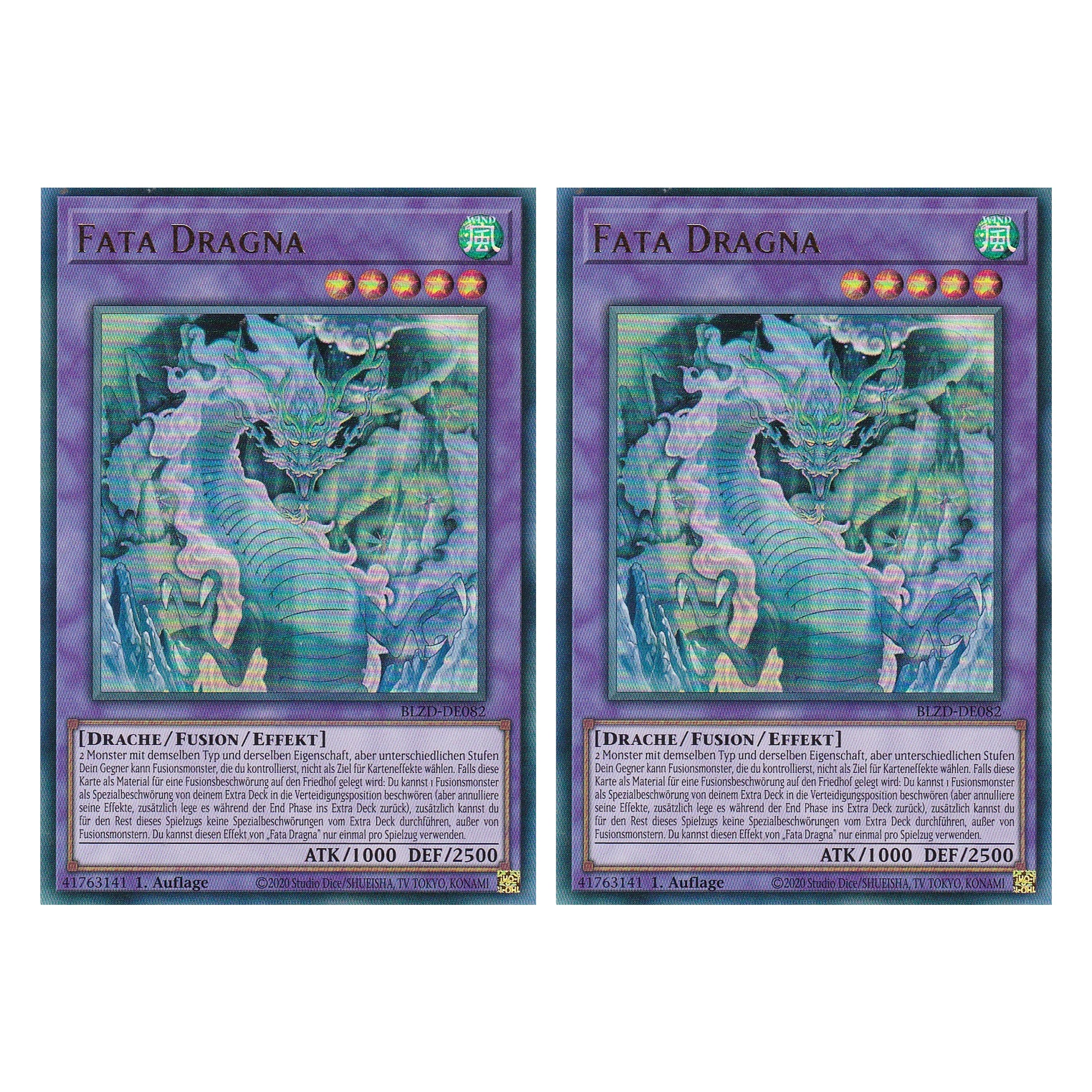 Fata Dragna  - Ultra Rare - Deutsch - BLZD-DE082 - 1. Auflage - Blazing Dominion - Duo Set (2 Stück) - Yu-Gi-Oh!