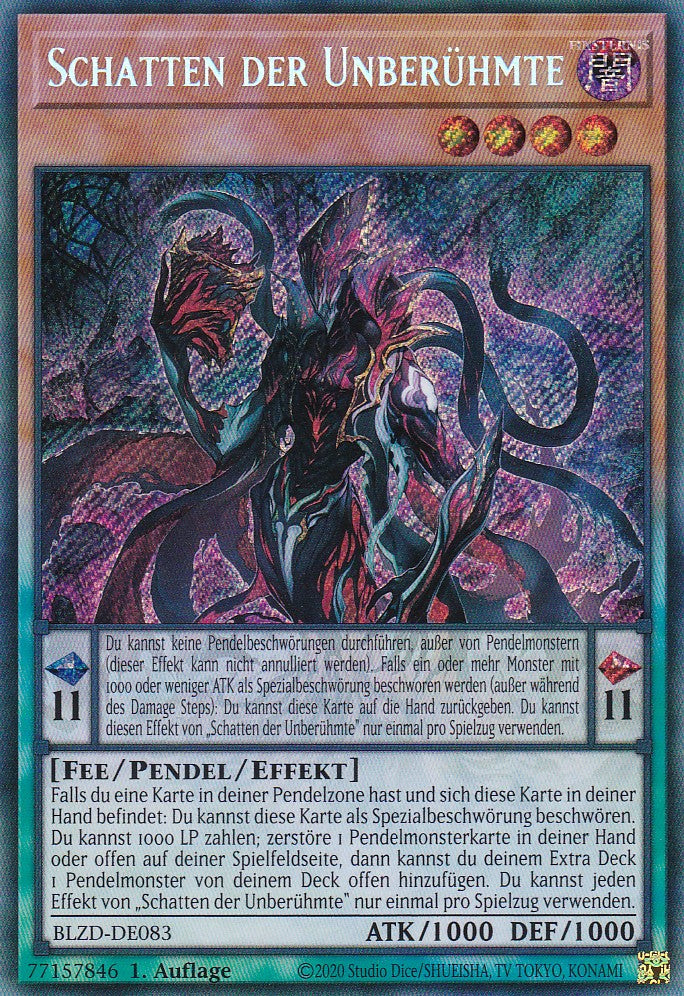Schatten der Unberühmte  - Secret Rare - Deutsch - BLZD-DE083 - 1. Auflage - Blazing Dominion - Yu-Gi-Oh!