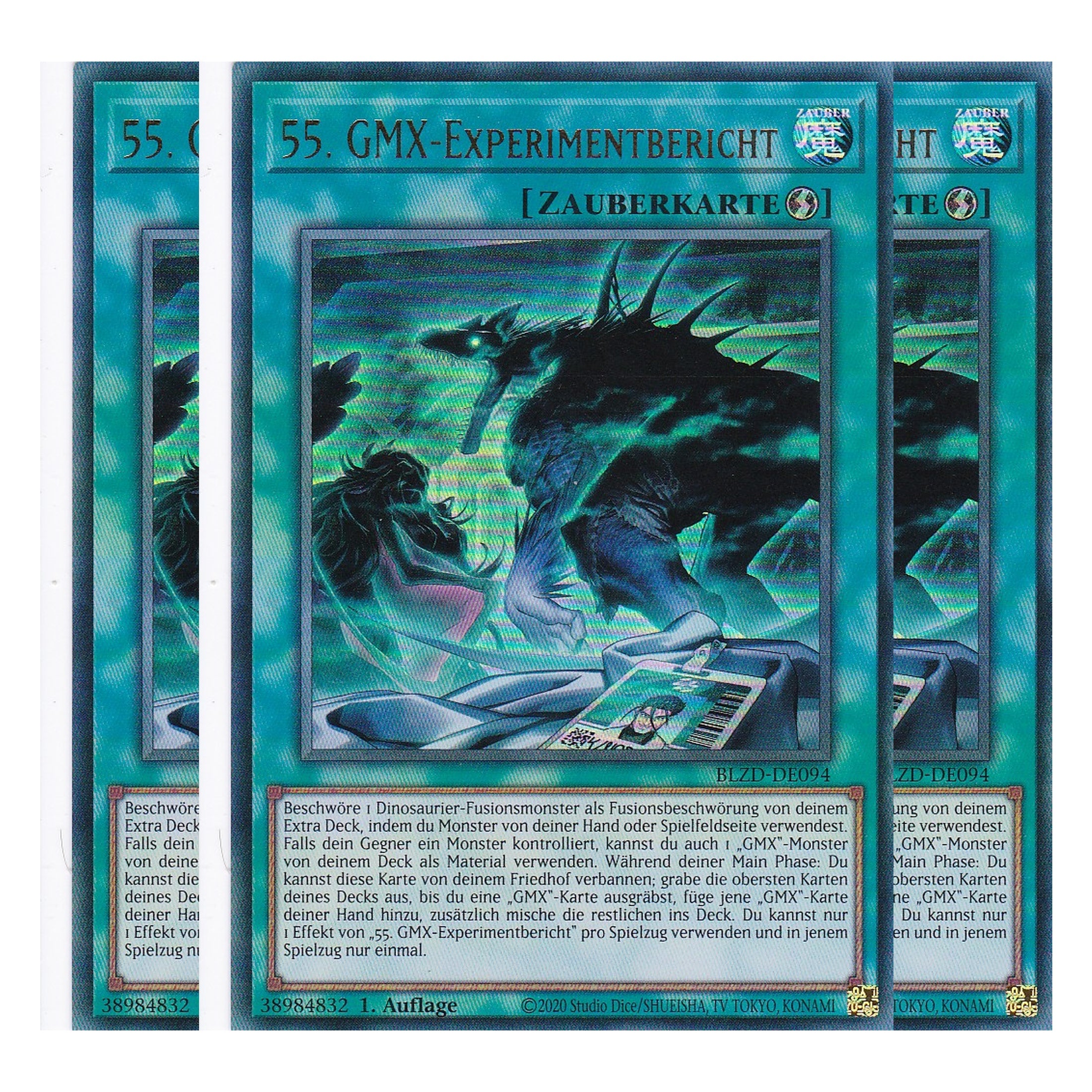 55. GMX-Experimentbericht  - Ultra Rare - Deutsch - BLZD-DE094 - 1. Auflage - Blazing Dominion - Playset (3 Kopien) - Yu-Gi-Oh!