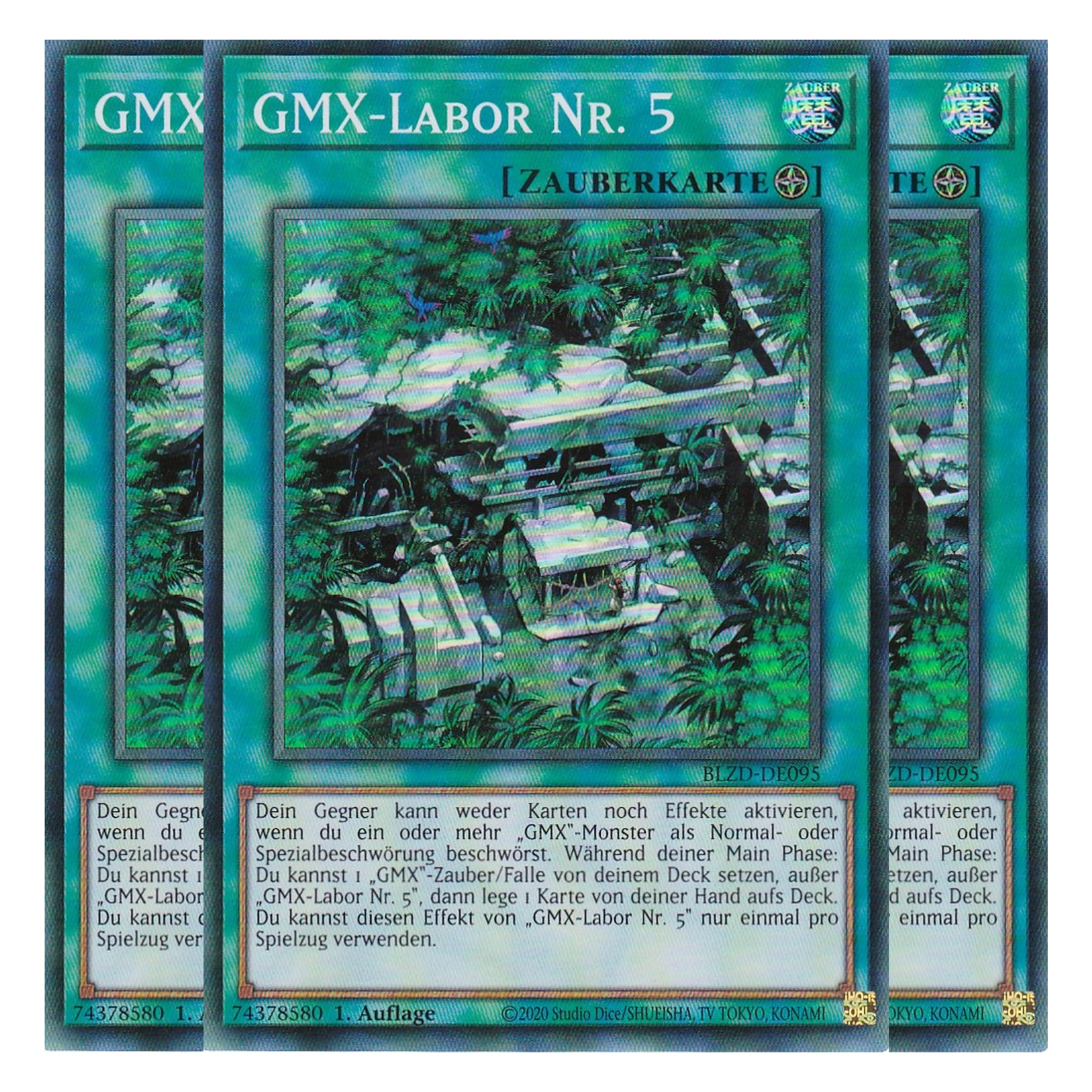GMX-Labor Nr. 5  - Super Rare - Deutsch - BLZD-DE095 - 1. Auflage - Blazing Dominion - Playset (3 Kopien) - Yu-Gi-Oh!
