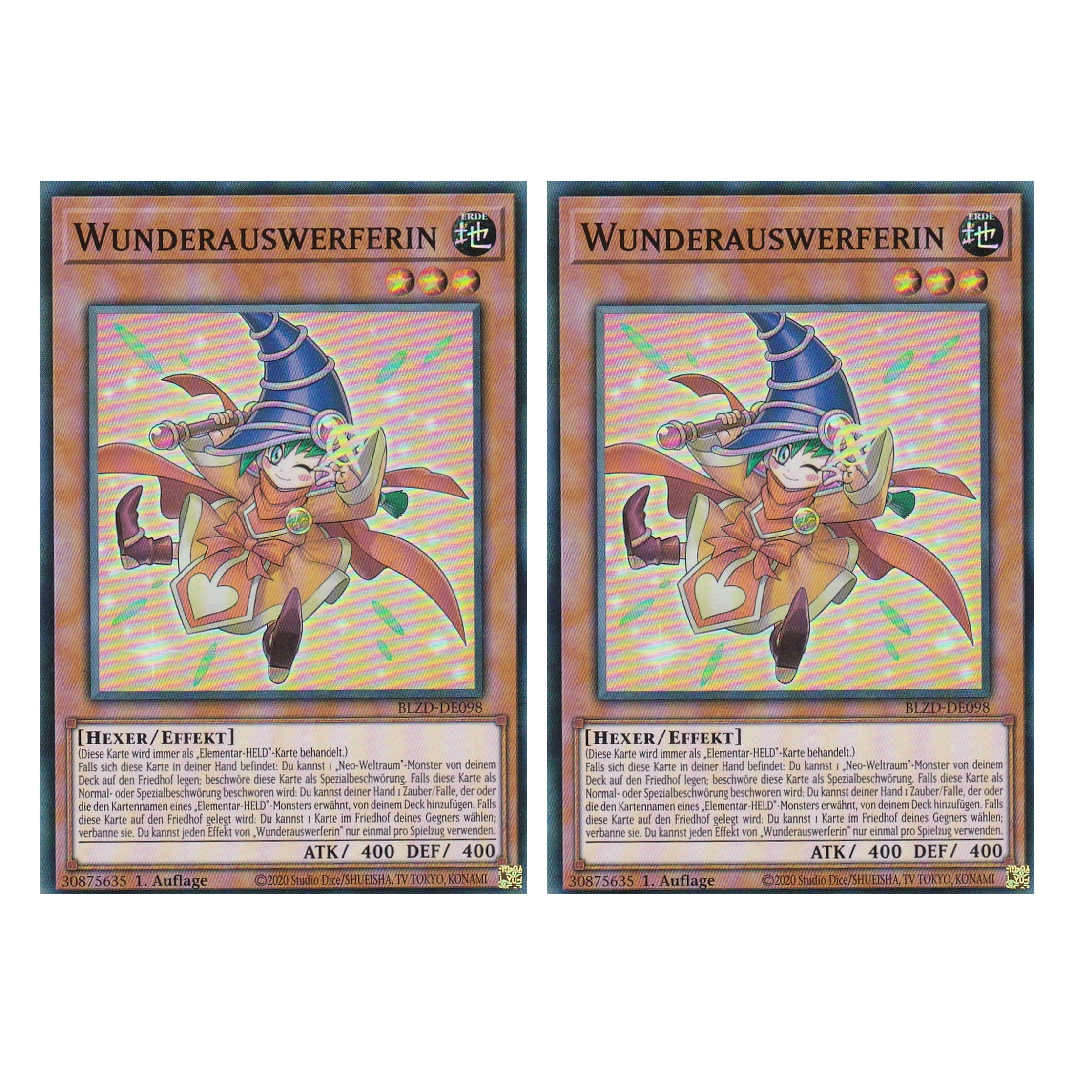 Wunderauswerferin  - Super Rare - Deutsch - BLZD-DE098 - 1. Auflage - Blazing Dominion - Duo Set (2 Stück) - Yu-Gi-Oh!