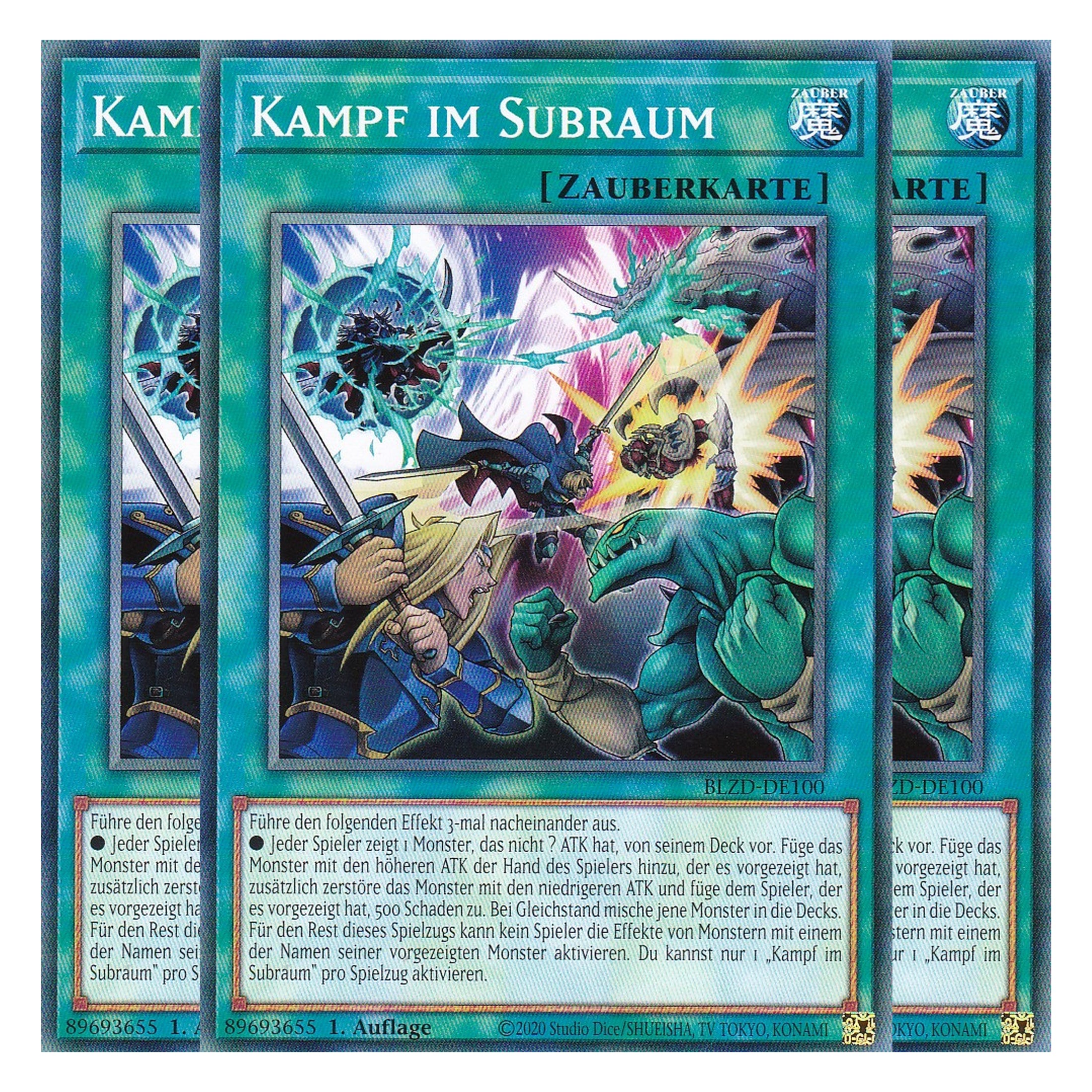 Kampf im Subraum  - Common - Deutsch - BLZD-DE100 - 1. Auflage - Blazing Dominion - Playset (3 Kopien) - Yu-Gi-Oh!