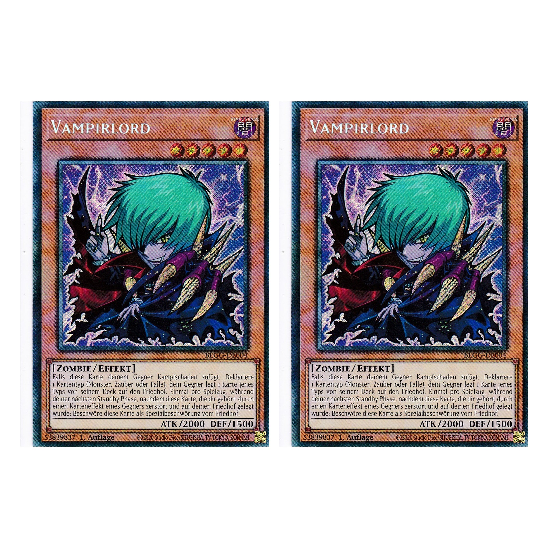 Vampirlord - BLGG-DE004 - Secret Rare - Deutsch - 1. Auflage  - Battles of Legend: Glorious Gallery - Yu-Gi-Oh! - Duo Set (2 Stück)