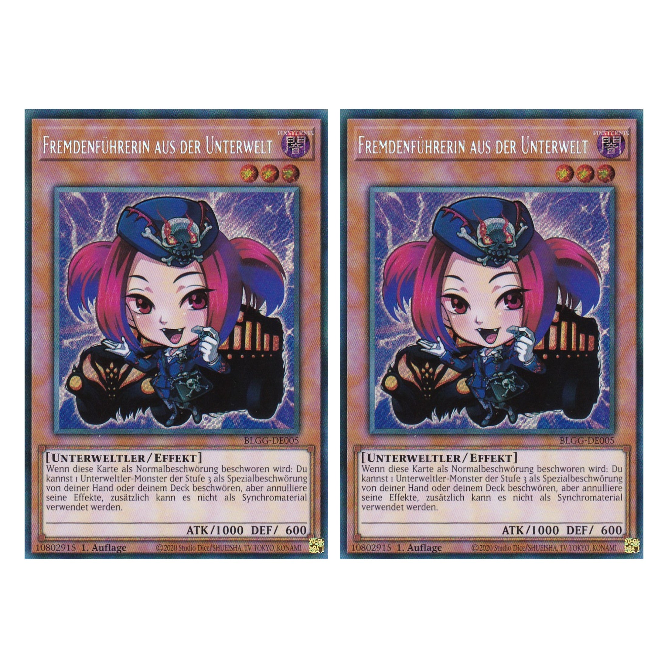 Fremdenführerin aus der Unterwelt - BLGG-DE005 - Secret Rare - Deutsch - 1. Auflage  - Battles of Legend: Glorious Gallery - Yu-Gi-Oh! - Duo Set (2 Stück)