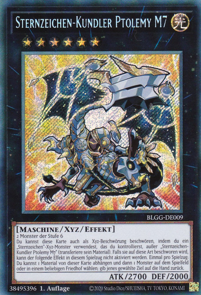 Sternzeichen-Kundler Ptolemy M7 - BLGG-DE009 - Secret Rare - Deutsch - 1. Auflage - Battles of Legend: Glorious Gallery - Yu-Gi-Oh!