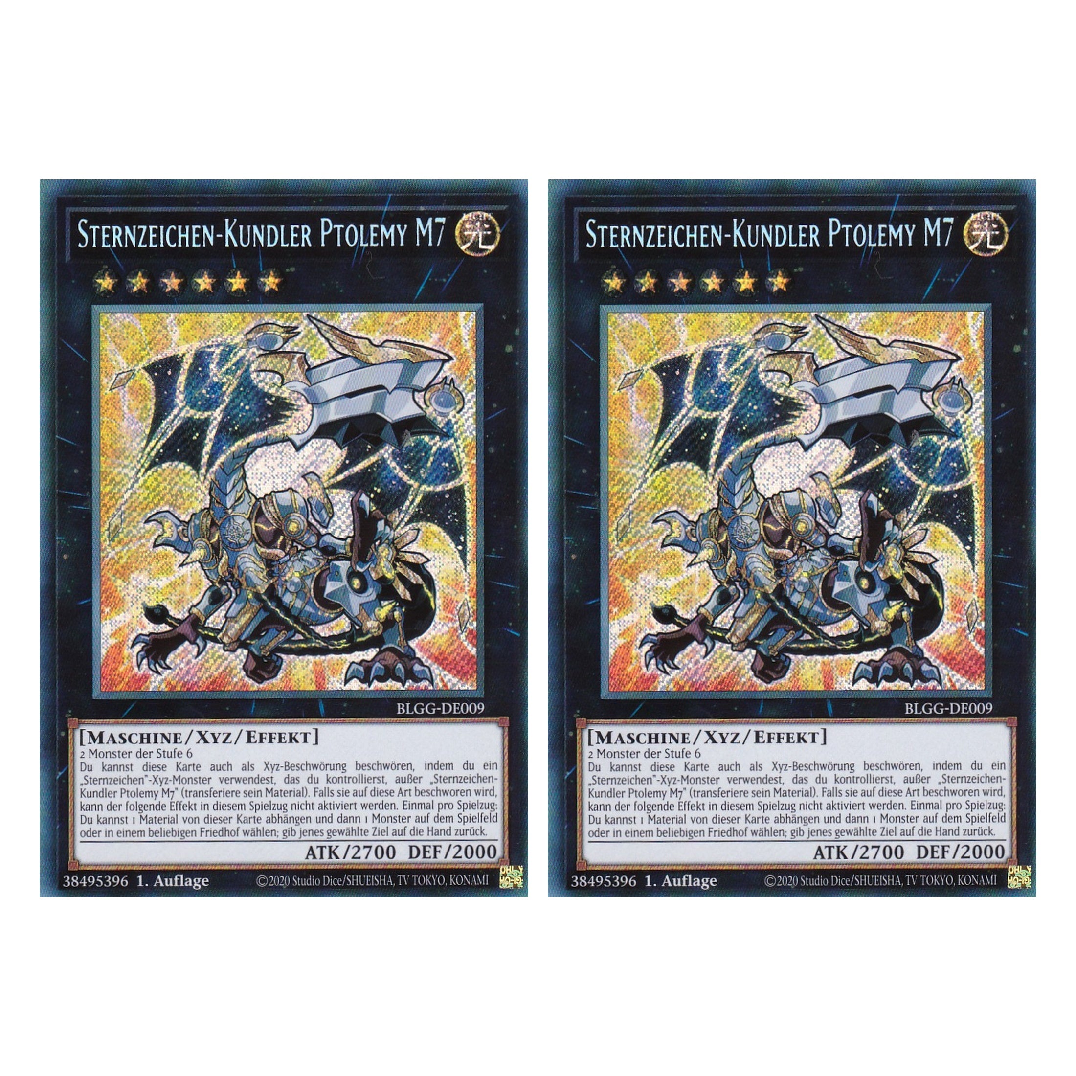 Sternzeichen-Kundler Ptolemy M7 - BLGG-DE009 - Secret Rare - Deutsch - 1. Auflage  - Battles of Legend: Glorious Gallery - Yu-Gi-Oh! - Duo Set (2 Stück)