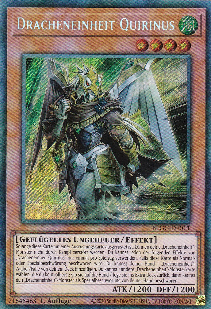 Dracheneinheit Quirinus - BLGG-DE011 - Secret Rare - Deutsch - 1. Auflage - Battles of Legend: Glorious Gallery - Yu-Gi-Oh!