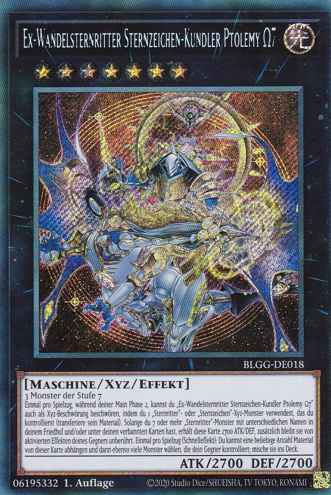 Ex-Wandelsternritter Sternzeichen-Kundler Ptolemy Ω7 - BLGG-DE018 - Secret Rare - Deutsch - 1. Auflage - Battles of Legend: Glorious Gallery - Yu-Gi-Oh!