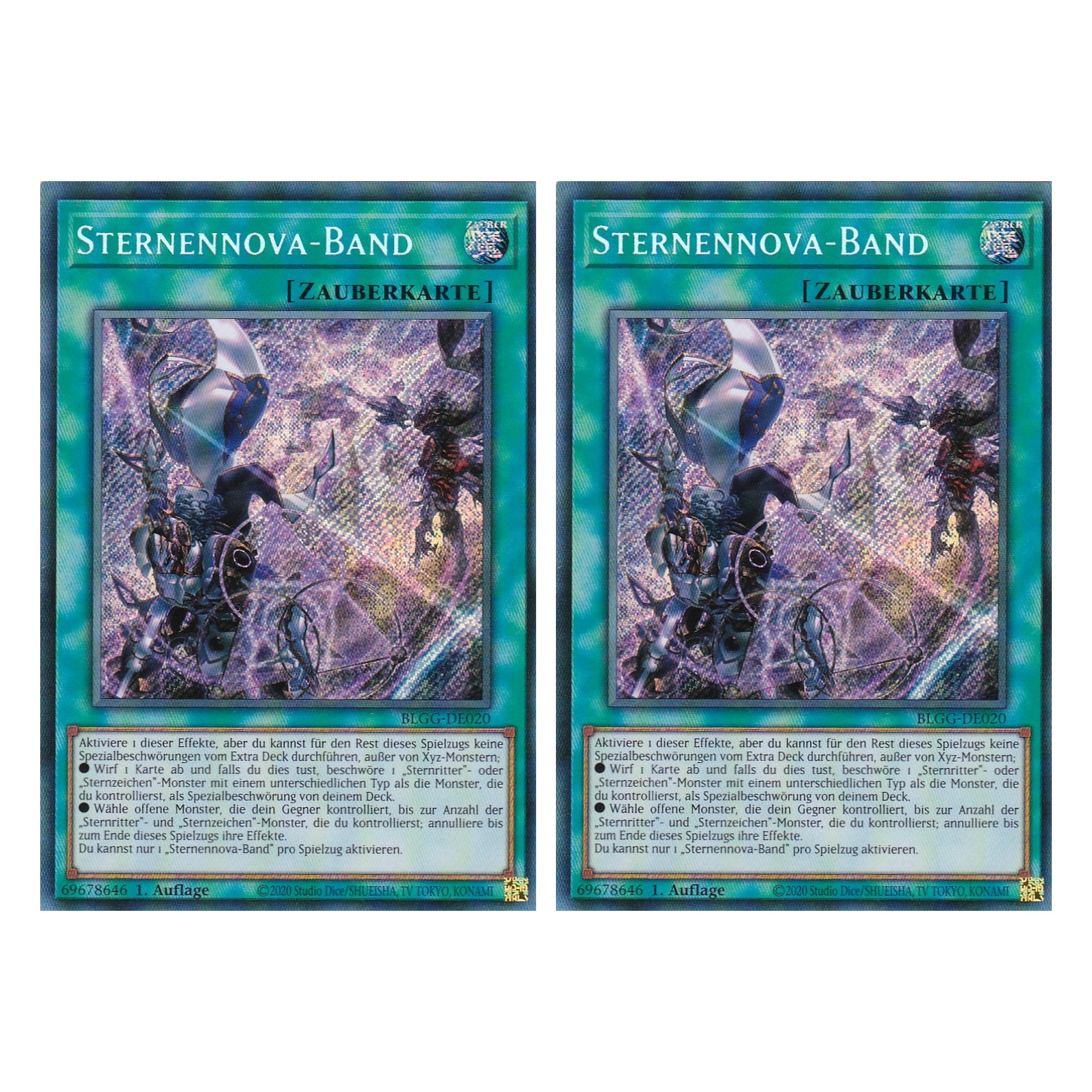 Sternennova-Band - BLGG-DE020 - Secret Rare - Deutsch - 1. Auflage  - Battles of Legend: Glorious Gallery - Yu-Gi-Oh! - Duo Set (2 Stück)