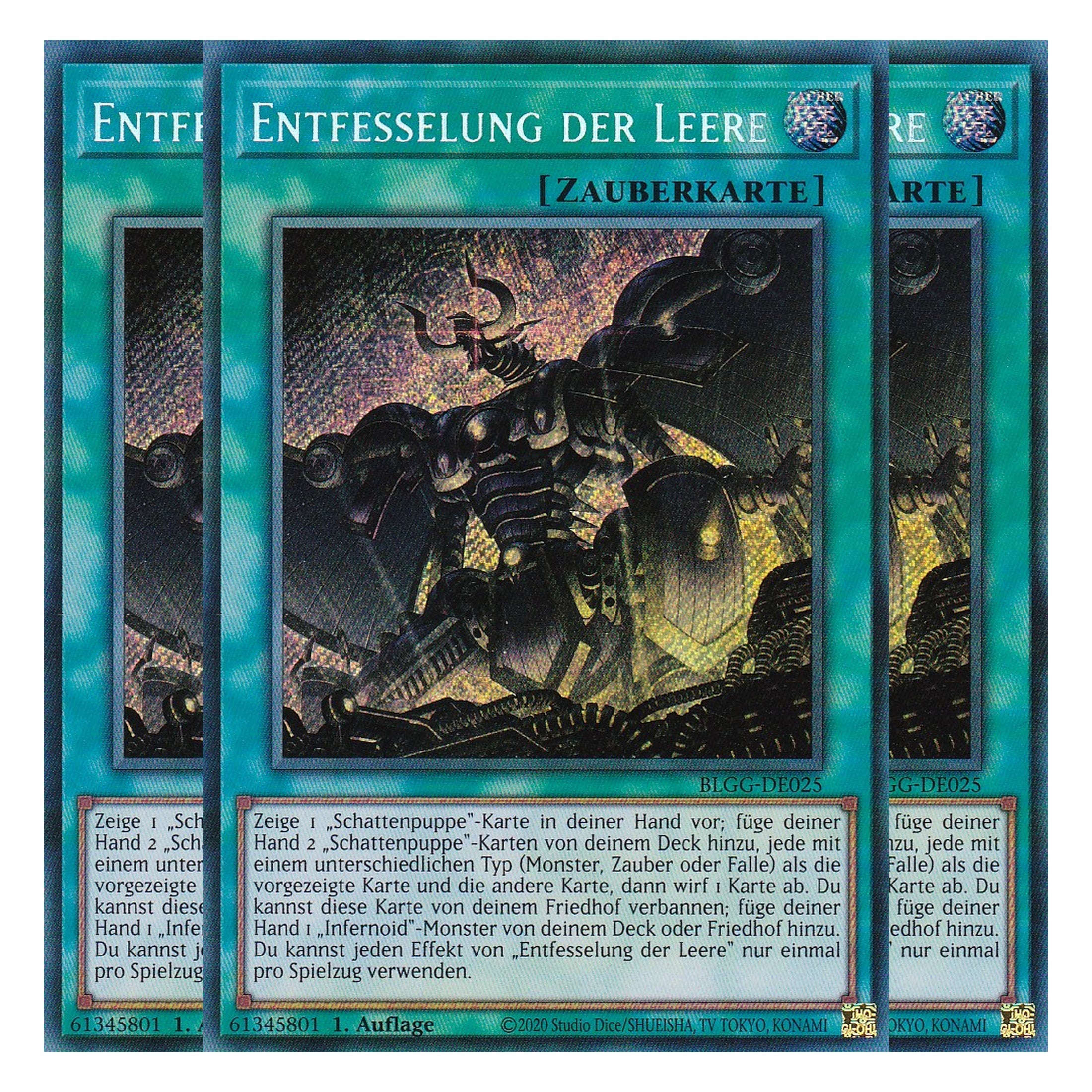 Entfesselung der Leere - BLGG-DE025 - Secret Rare - Deutsch - 1. Auflage  - Battles of Legend: Glorious Gallery - Yu-Gi-Oh! - Playset (3 Kopien)