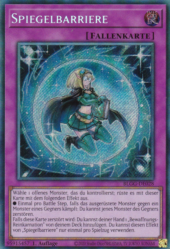 Spiegelbarriere - BLGG-DE028 - Secret Rare - Deutsch - 1. Auflage - Battles of Legend: Glorious Gallery - Yu-Gi-Oh!