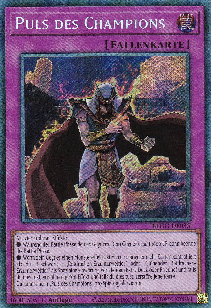 Puls des Champions - BLGG-DE035 - Secret Rare - Deutsch - 1. Auflage - Battles of Legend: Glorious Gallery - Yu-Gi-Oh!