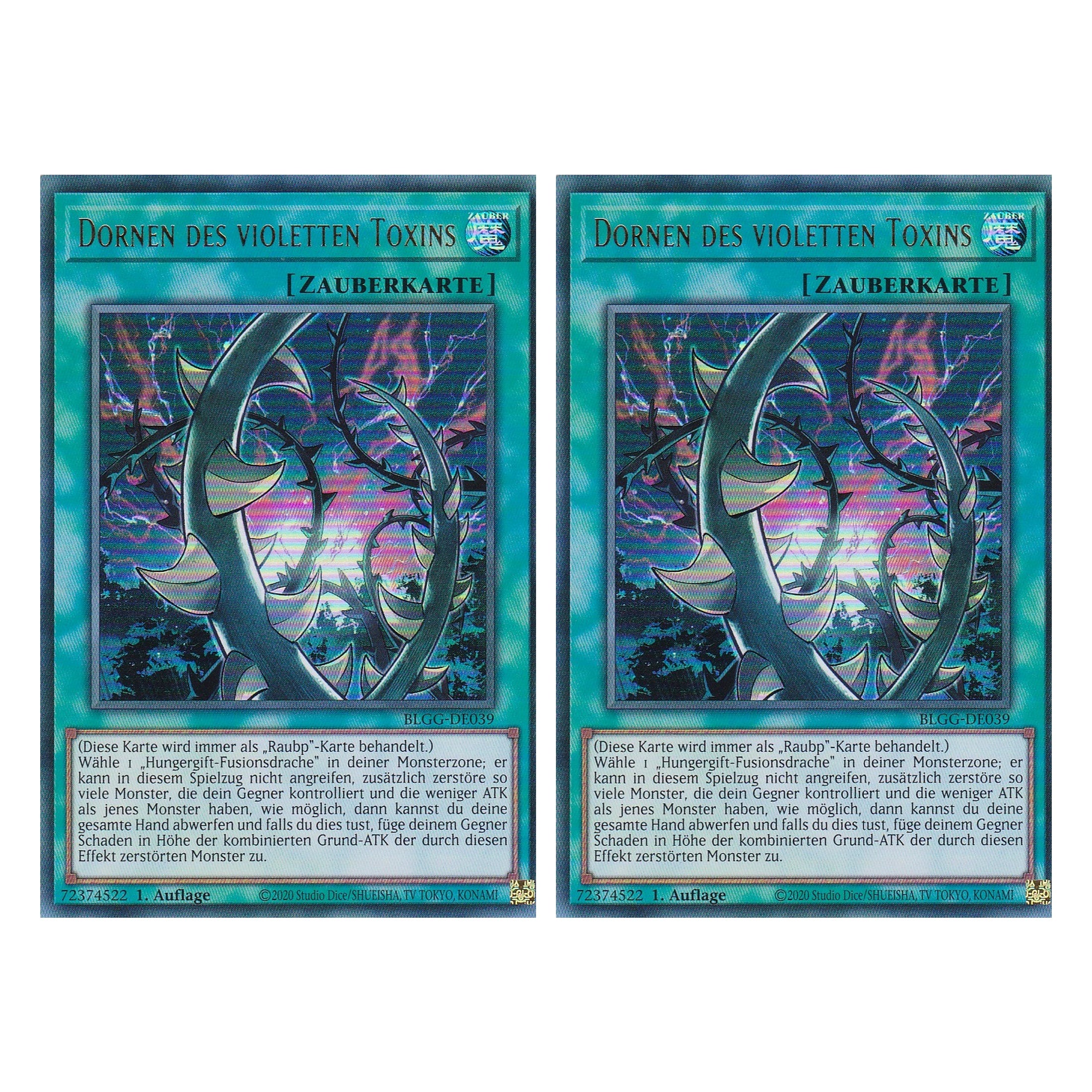 Dornen des violetten Toxins - BLGG-DE039 - Ultra Rare - Deutsch - 1. Auflage  - Battles of Legend: Glorious Gallery - Yu-Gi-Oh! - Duo Set (2 Stück)