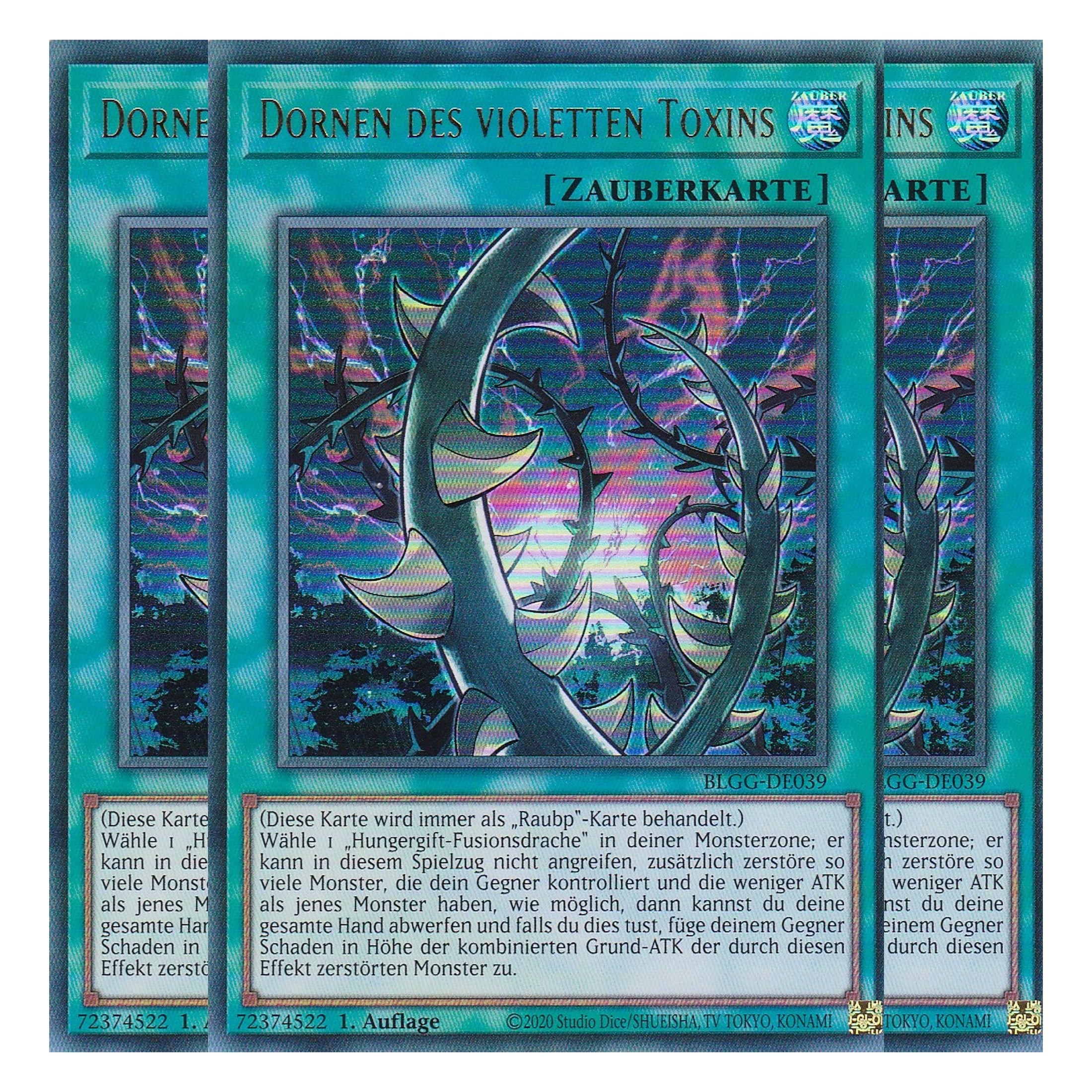 Dornen des violetten Toxins - BLGG-DE039 - Ultra Rare - Deutsch - 1. Auflage  - Battles of Legend: Glorious Gallery - Yu-Gi-Oh! - Playset (3 Kopien)